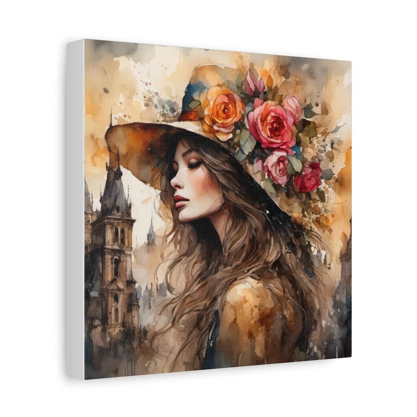 Beautiful Lady in a Hat Abstract Art