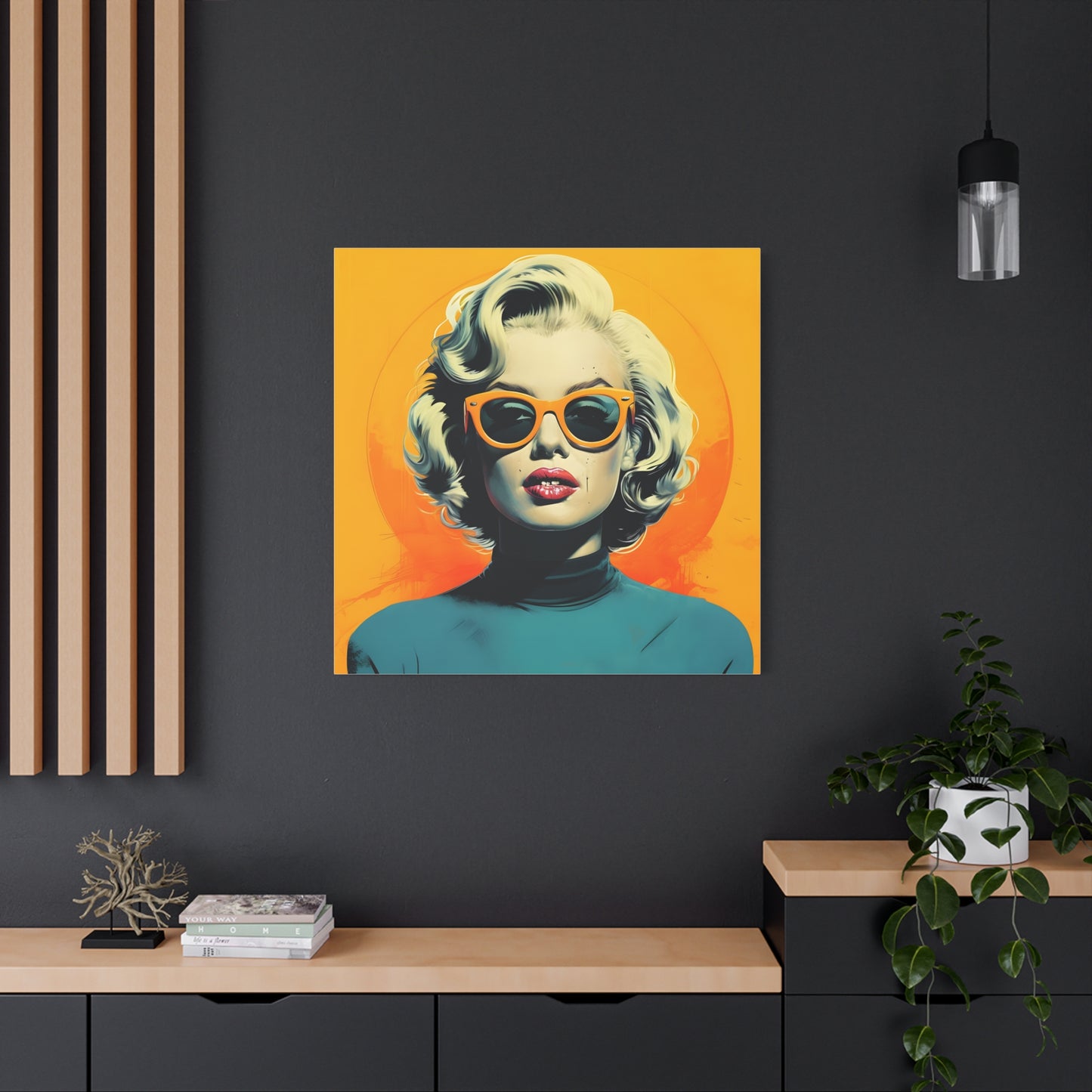 Canvas Print -Marilyn Monroe w Sunglasses Abstract Art 2