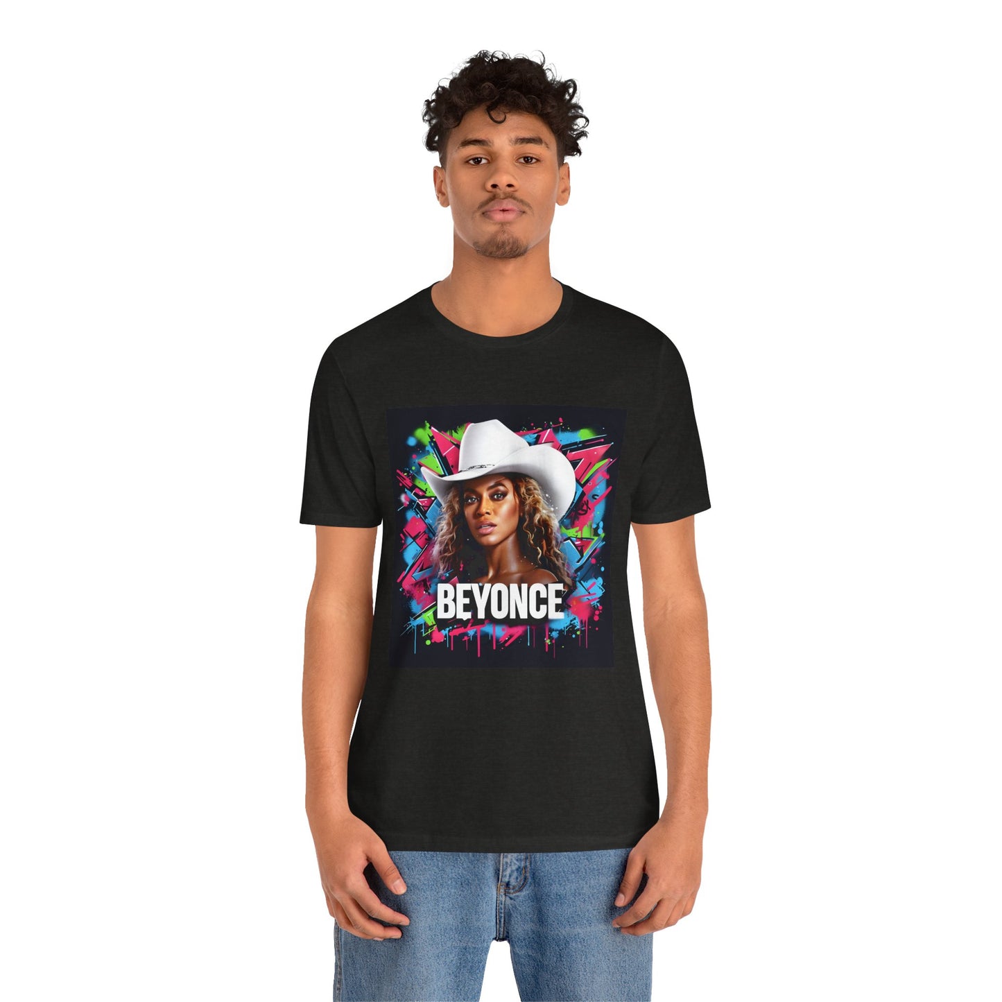 Beyonce W Cowboy Hat Graffiti Music Tee