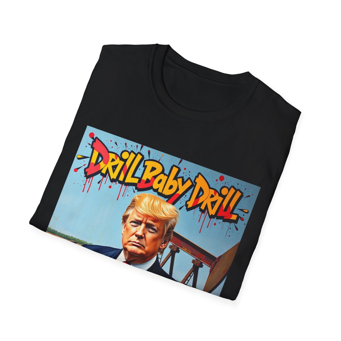 President Trump Drill Baby Drill Abstract T-Shirt