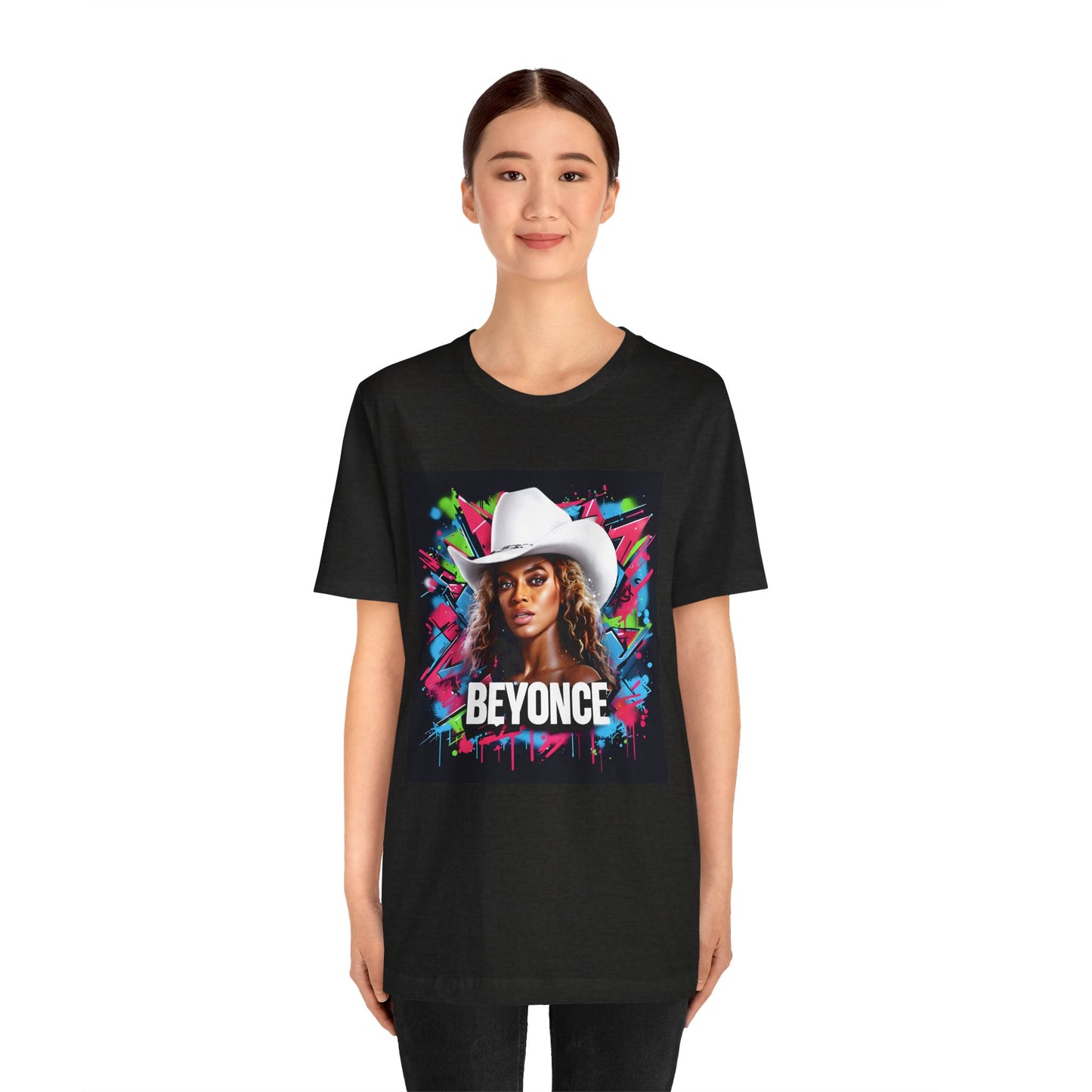 Beyonce W Cowboy Hat Graffiti Music Tee