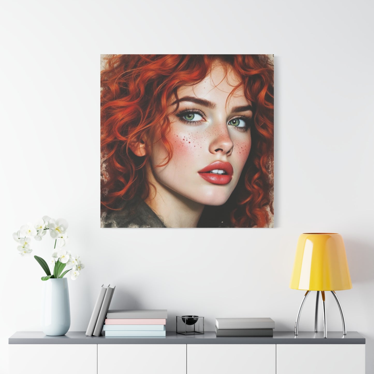 Beautiful Red Head Abstract Art