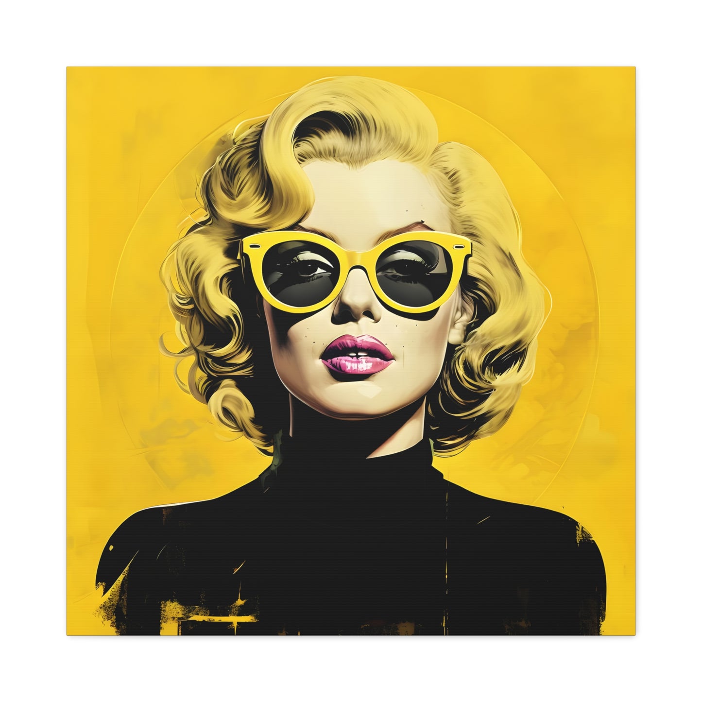 Canvas Print -Marilyn Monroe w Sunglasses Abstract Art 3