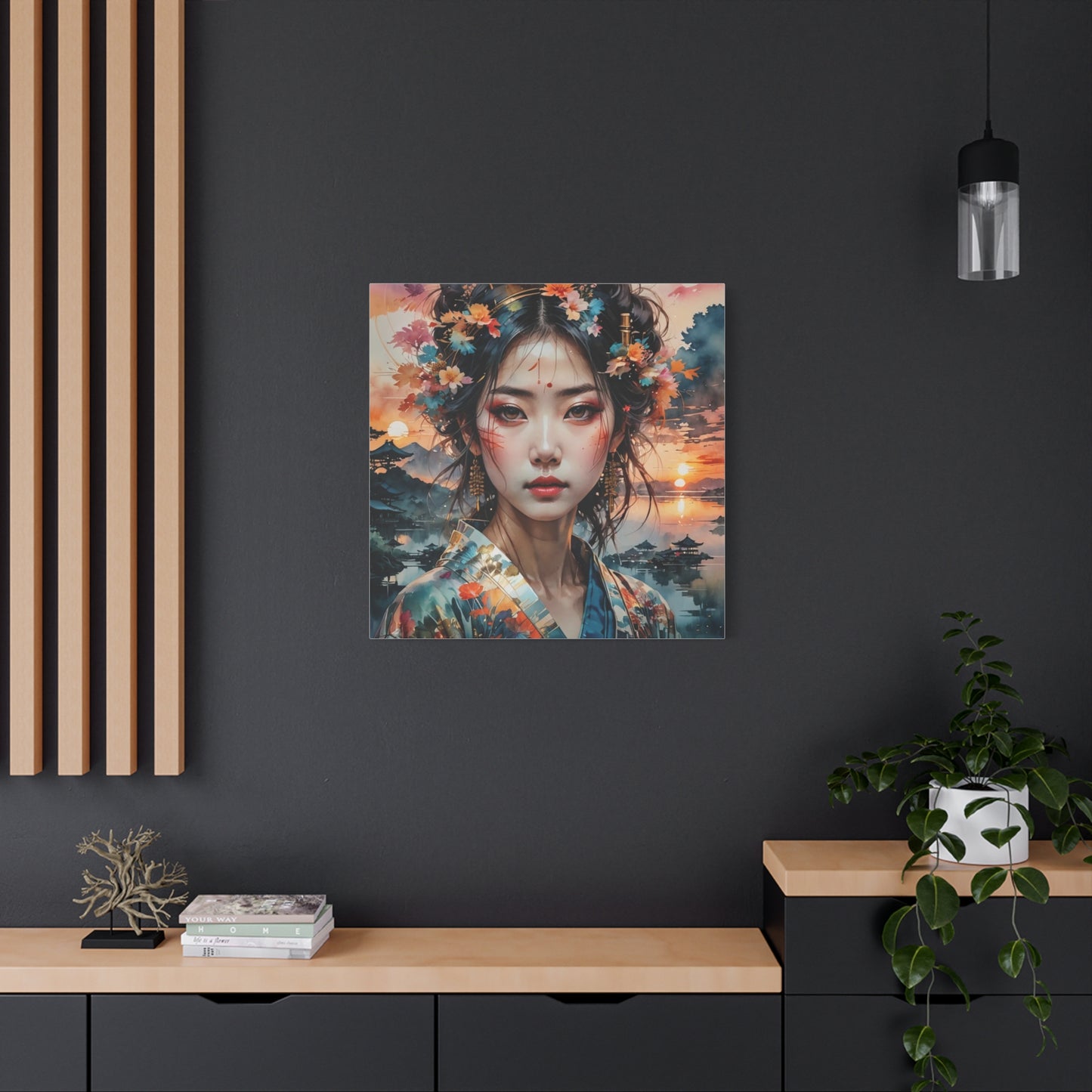 Beautiful Woman Asian Abstract Art