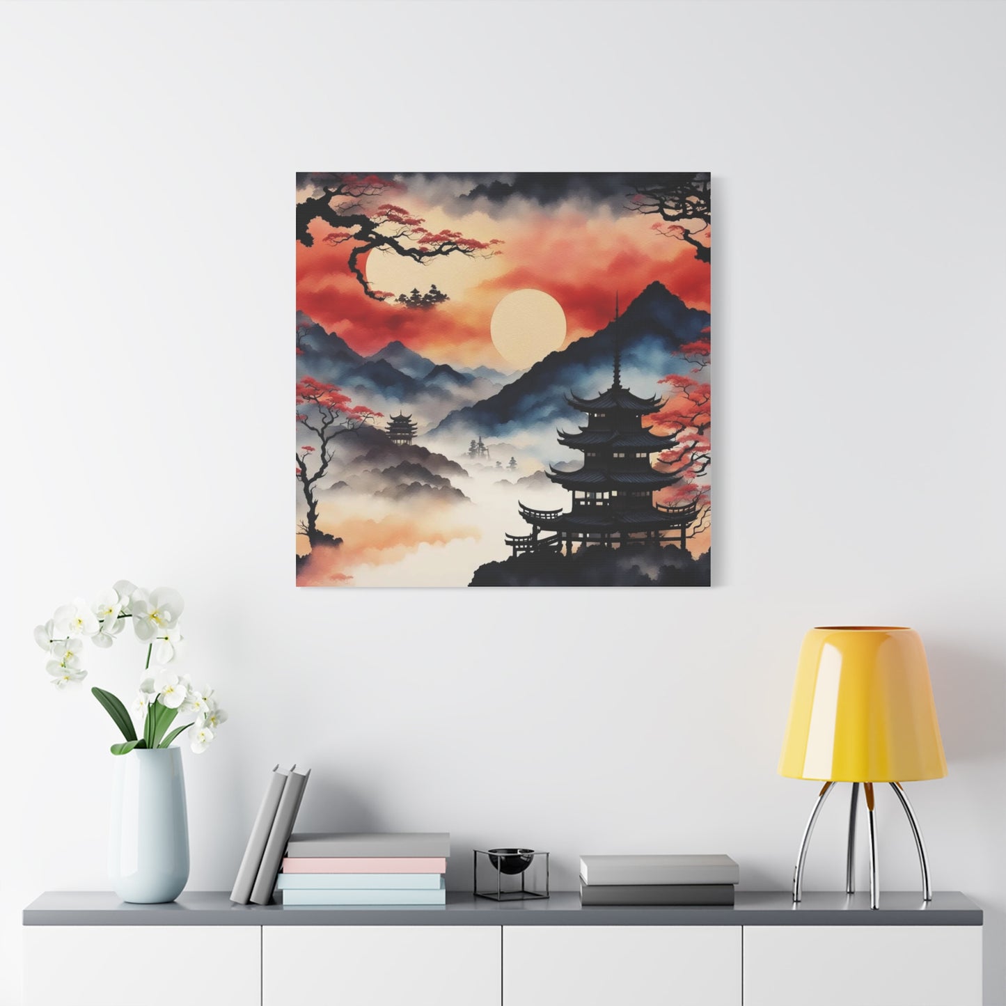 Fog on the Mountains Asian Abstract Art