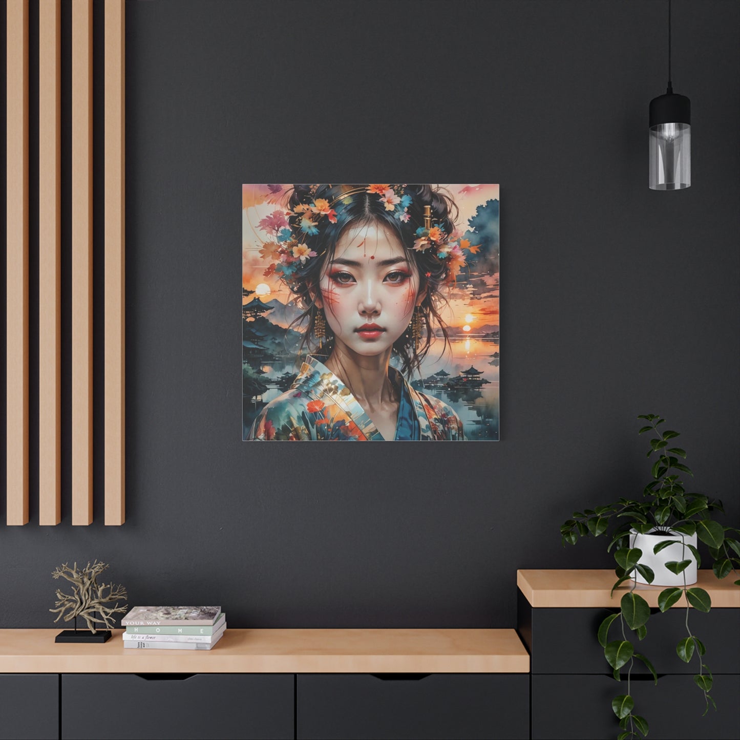 Beautiful Woman Asian Abstract Art