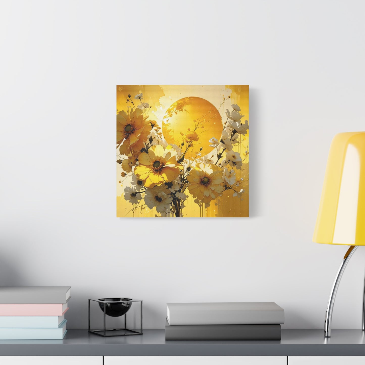 Yellow Flowers Asian Abstract Art