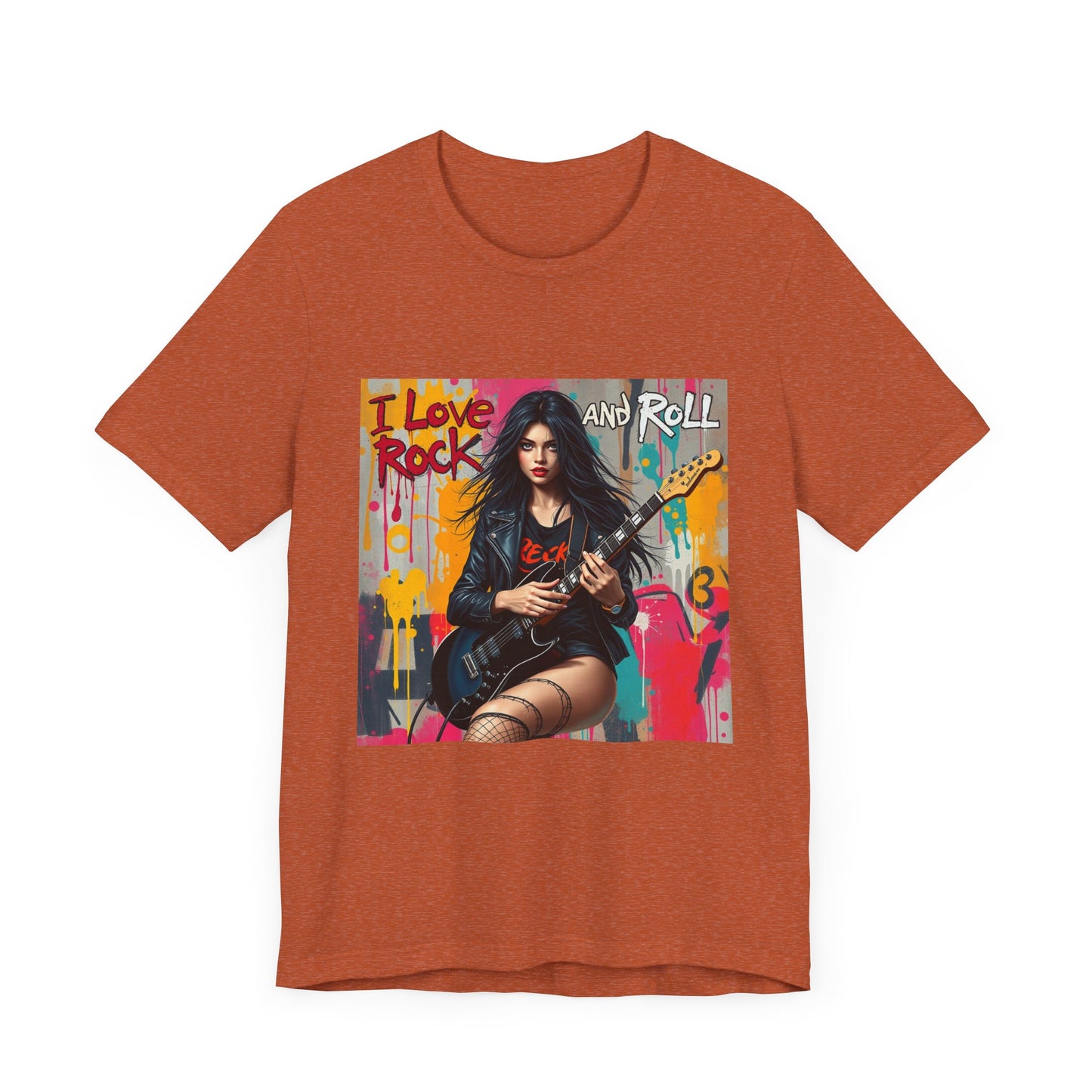 I Love Rock and Roll Abstract T-Shirt 1