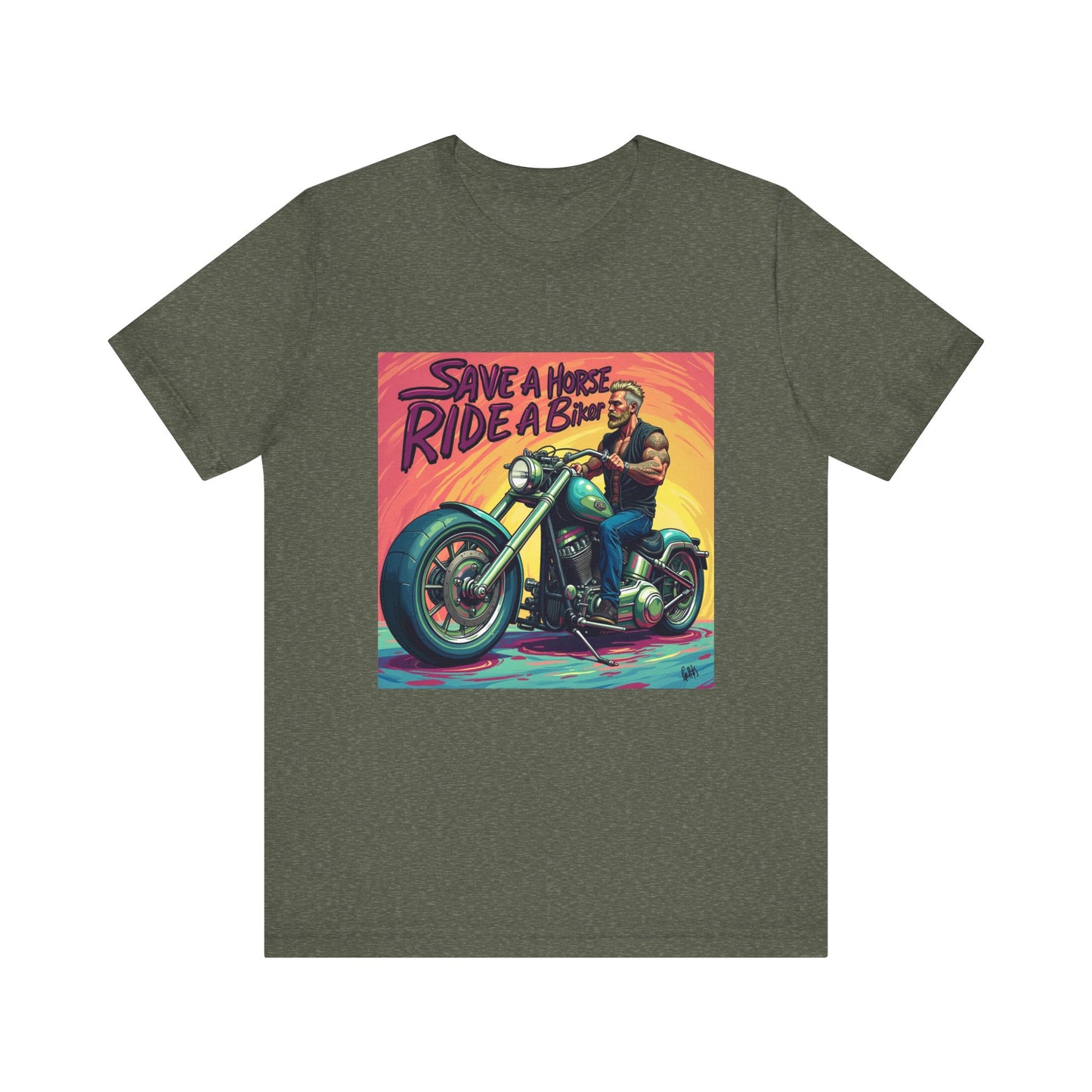 Save a Horse Ride a Biker Tee 3