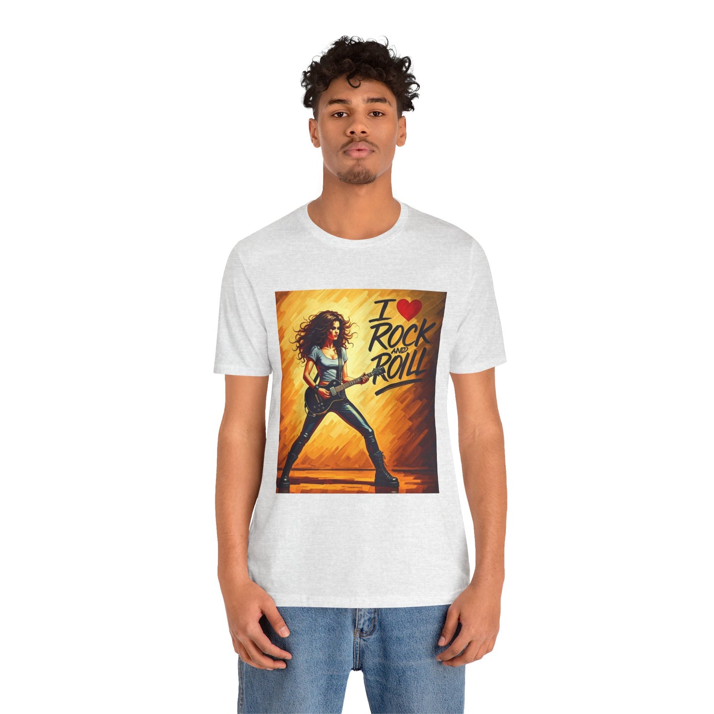 I Love Rock and Roll  Abstract T-Shirt