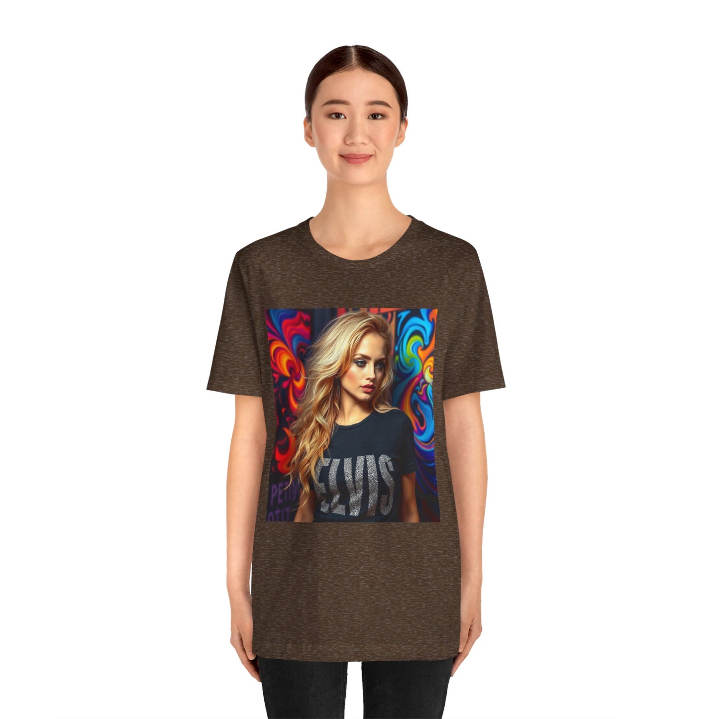 Pretty Blonde w Elvis Shirt Abstract T-shirt