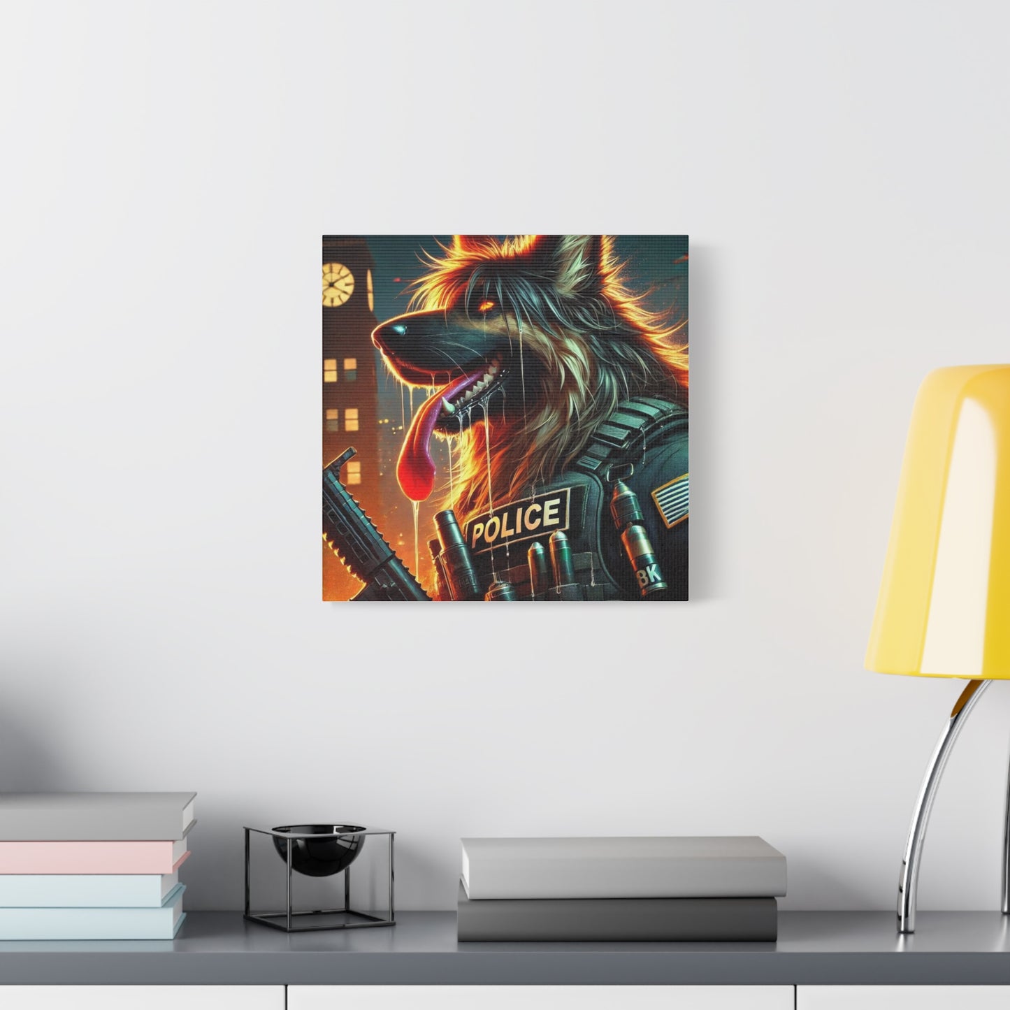 Canvas Print -Police Dog Wall Art