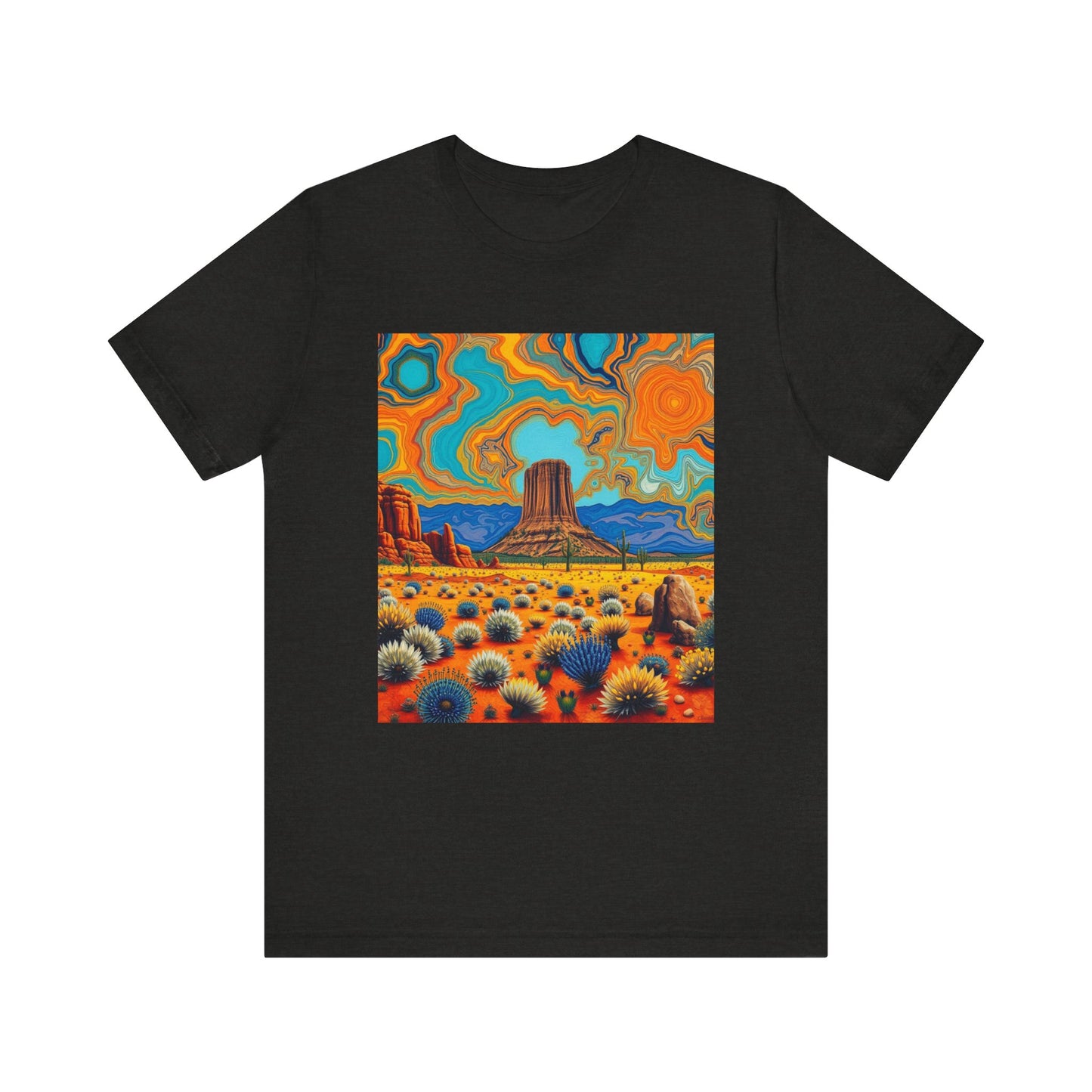 Southwest abstract Devils Tower Tee Shirt