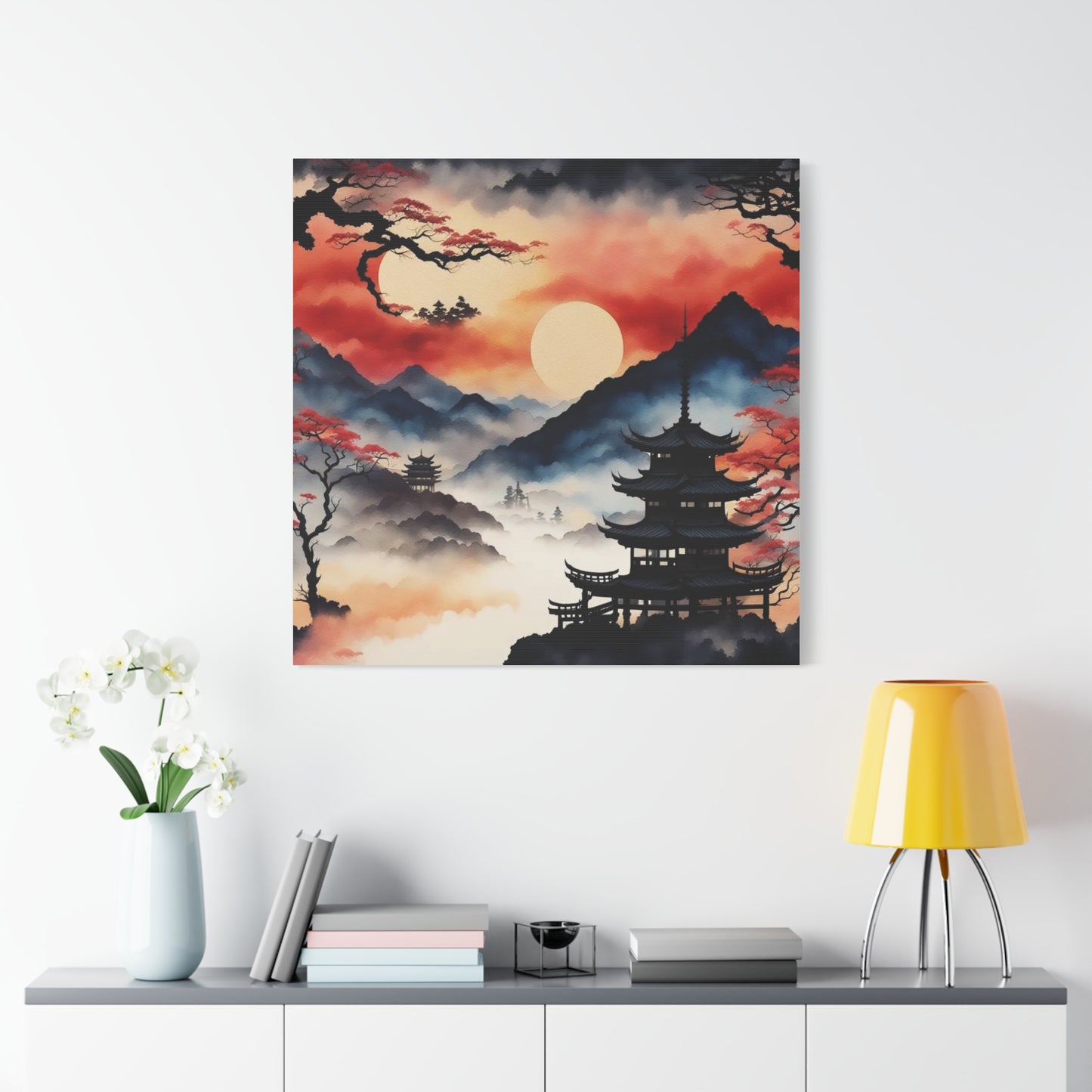 Fog on the Mountains Asian Abstract Art