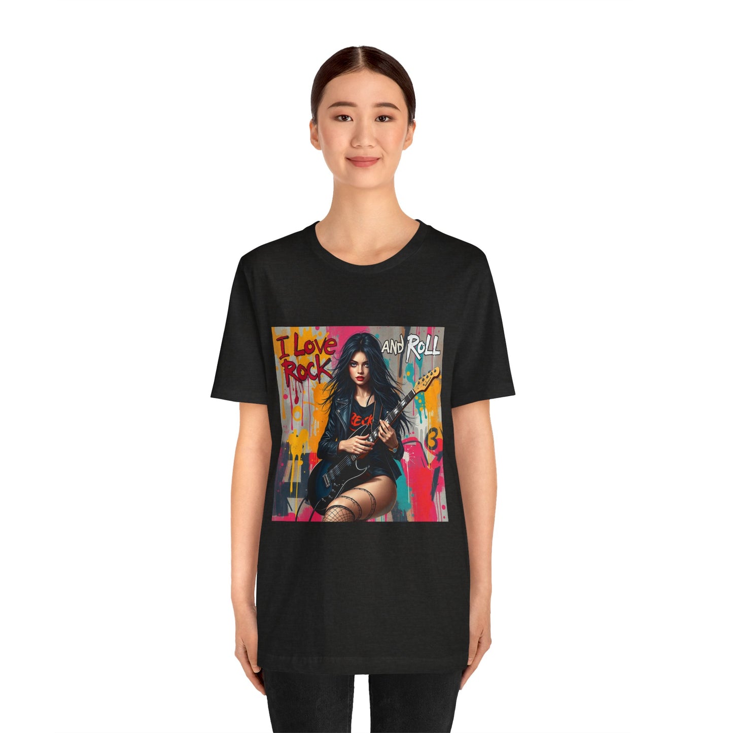 I Love Rock and Roll Abstract T-Shirt 1