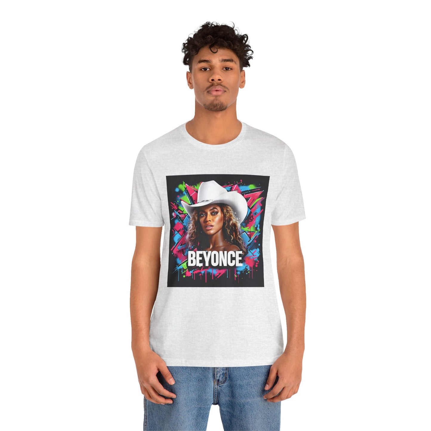 Beyonce W Cowboy Hat Graffiti Music Tee