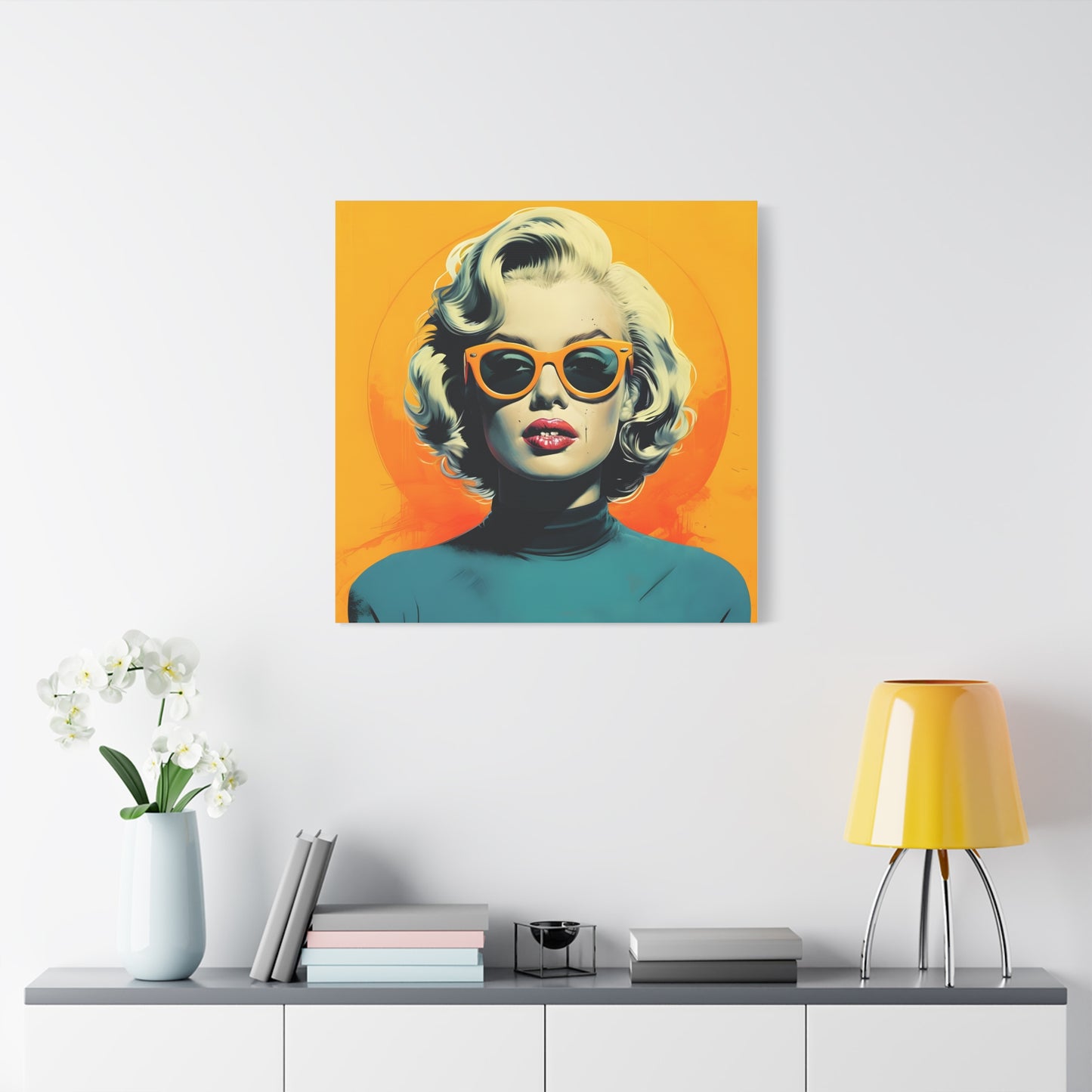 Canvas Print -Marilyn Monroe w Sunglasses Abstract Art 2