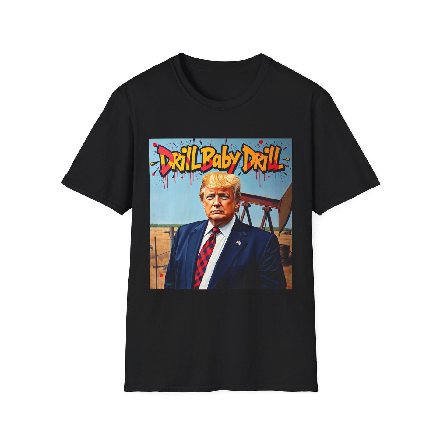 President Trump Drill Baby Drill Abstract T-Shirt