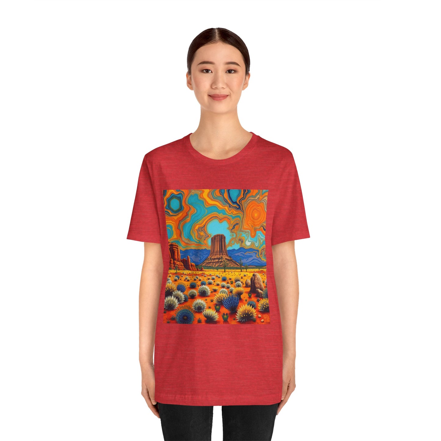 Southwest abstract Devils Tower Tee Shirt