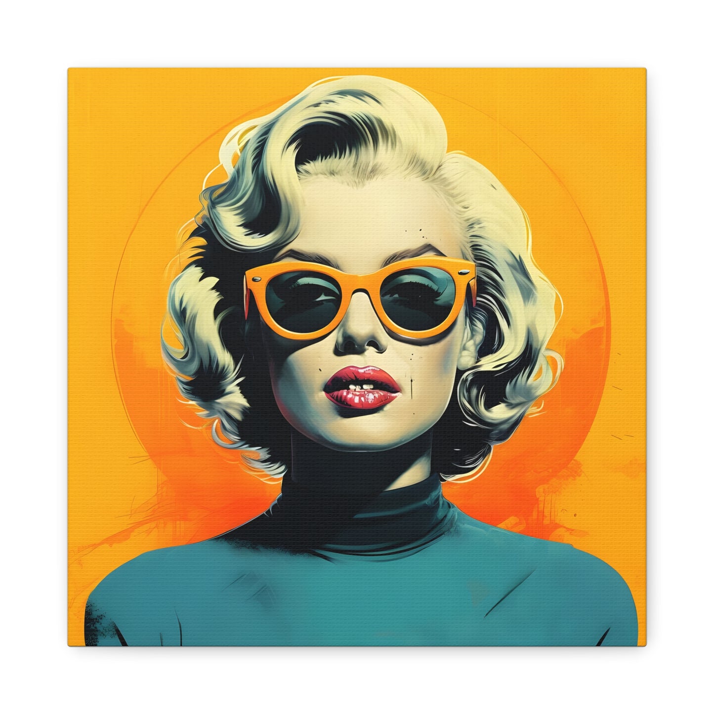 Canvas Print -Marilyn Monroe w Sunglasses Abstract Art 2