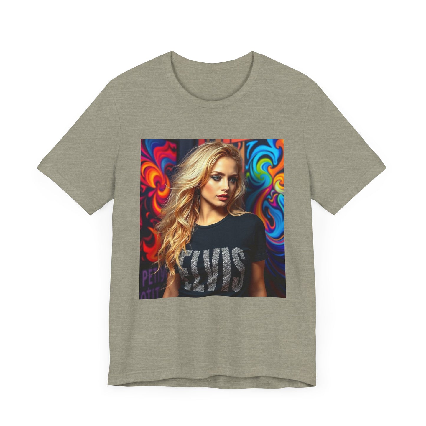 Pretty Blonde w Elvis Shirt Abstract T-shirt