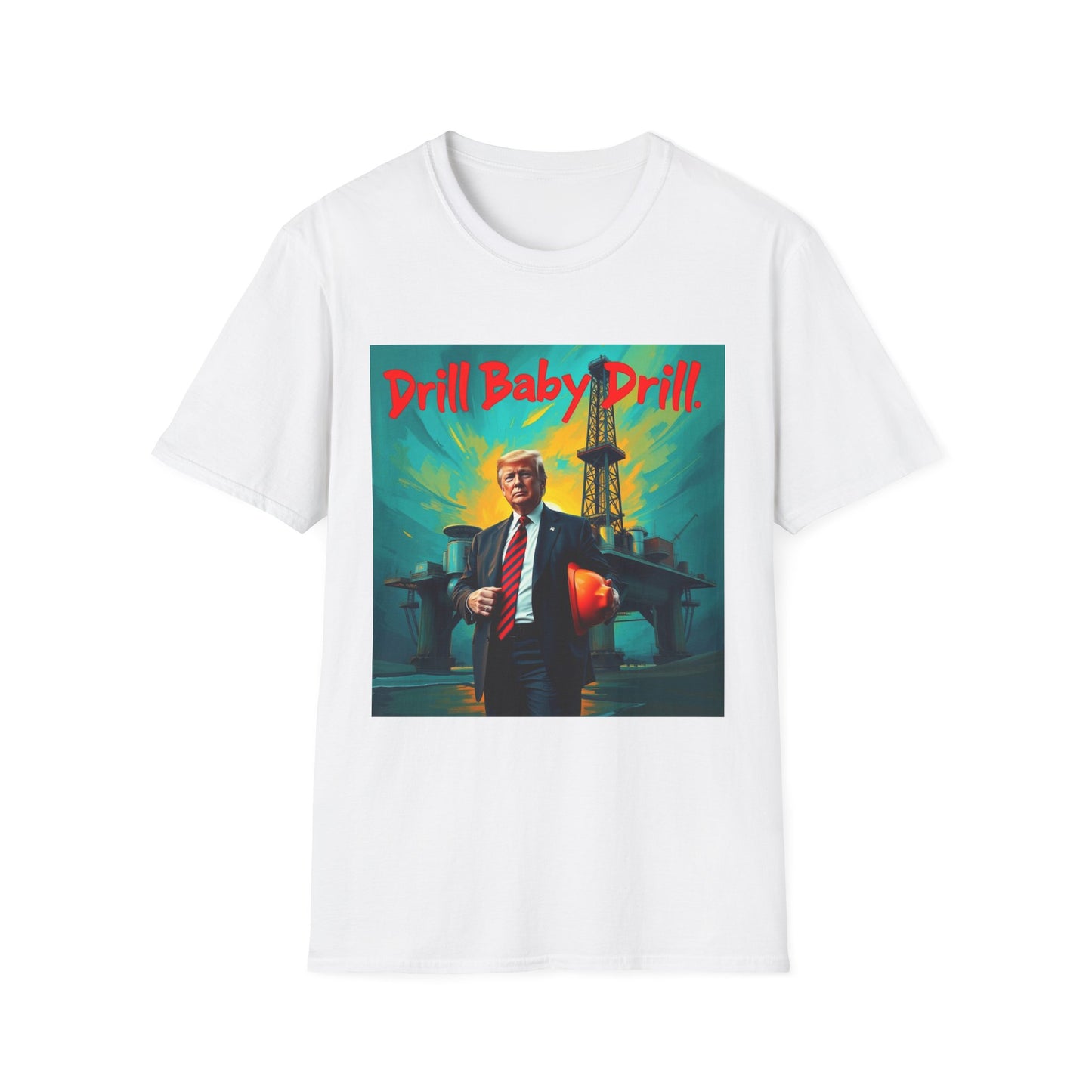 President Trump Drill Baby Drill Abstract T-Shirt