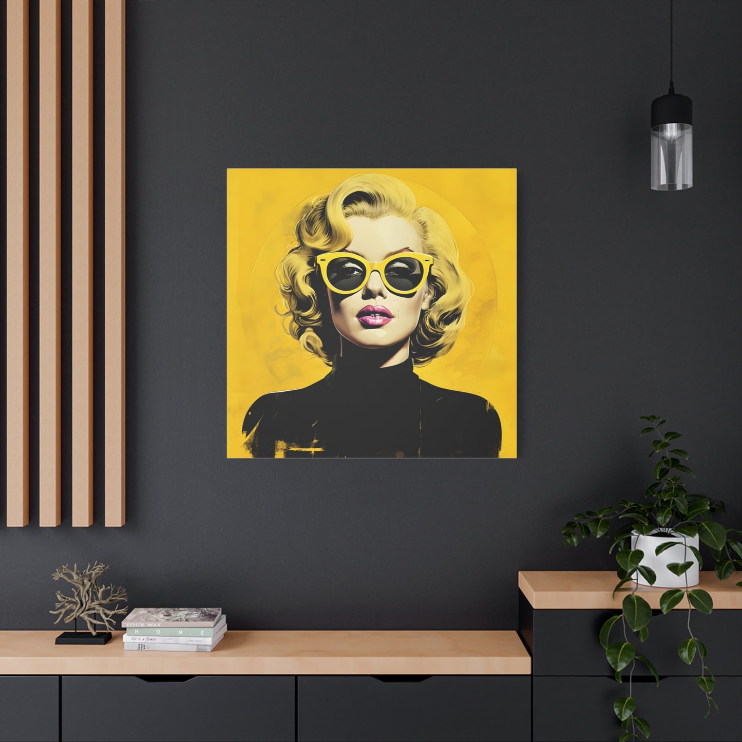 Canvas Print -Marilyn Monroe w Sunglasses Abstract Art 3