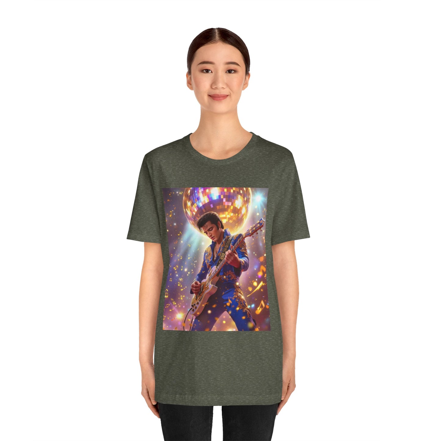 Elvis Blue Jumpsuit Abstract T-Shirt