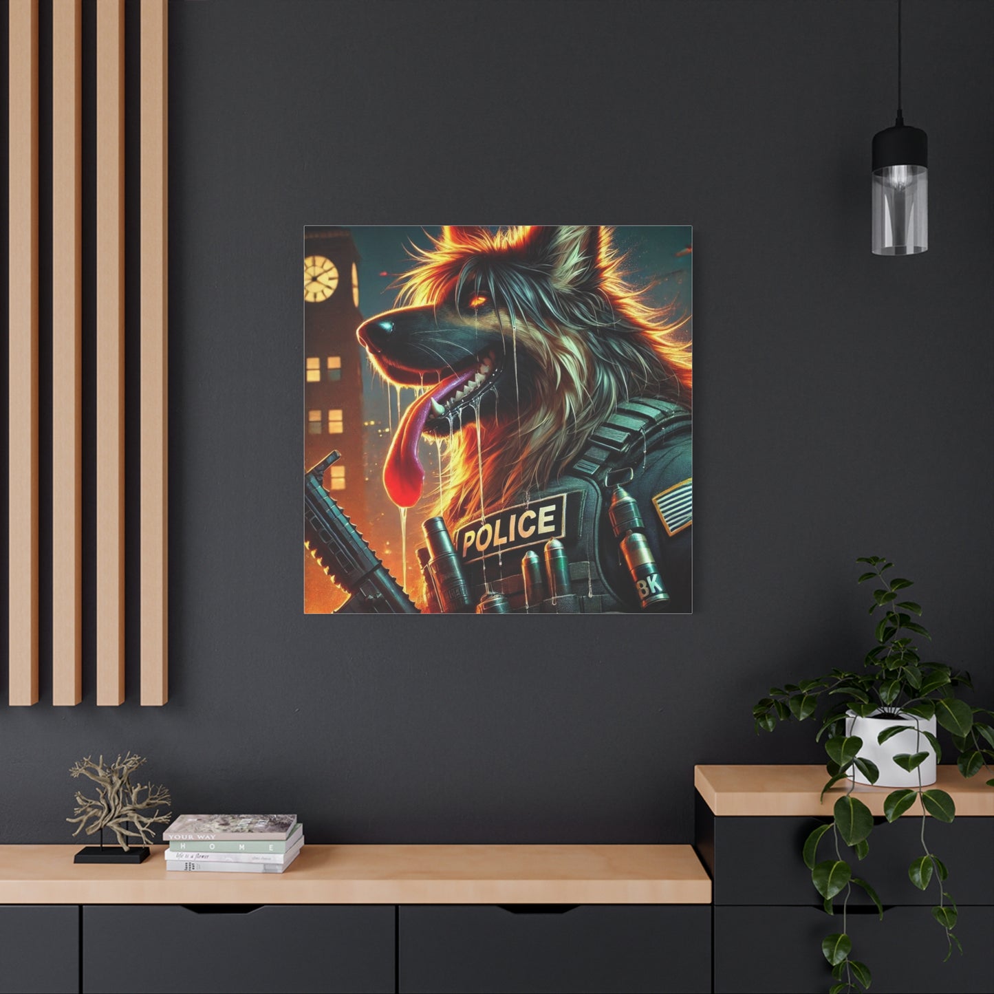 Canvas Print -Police Dog Wall Art