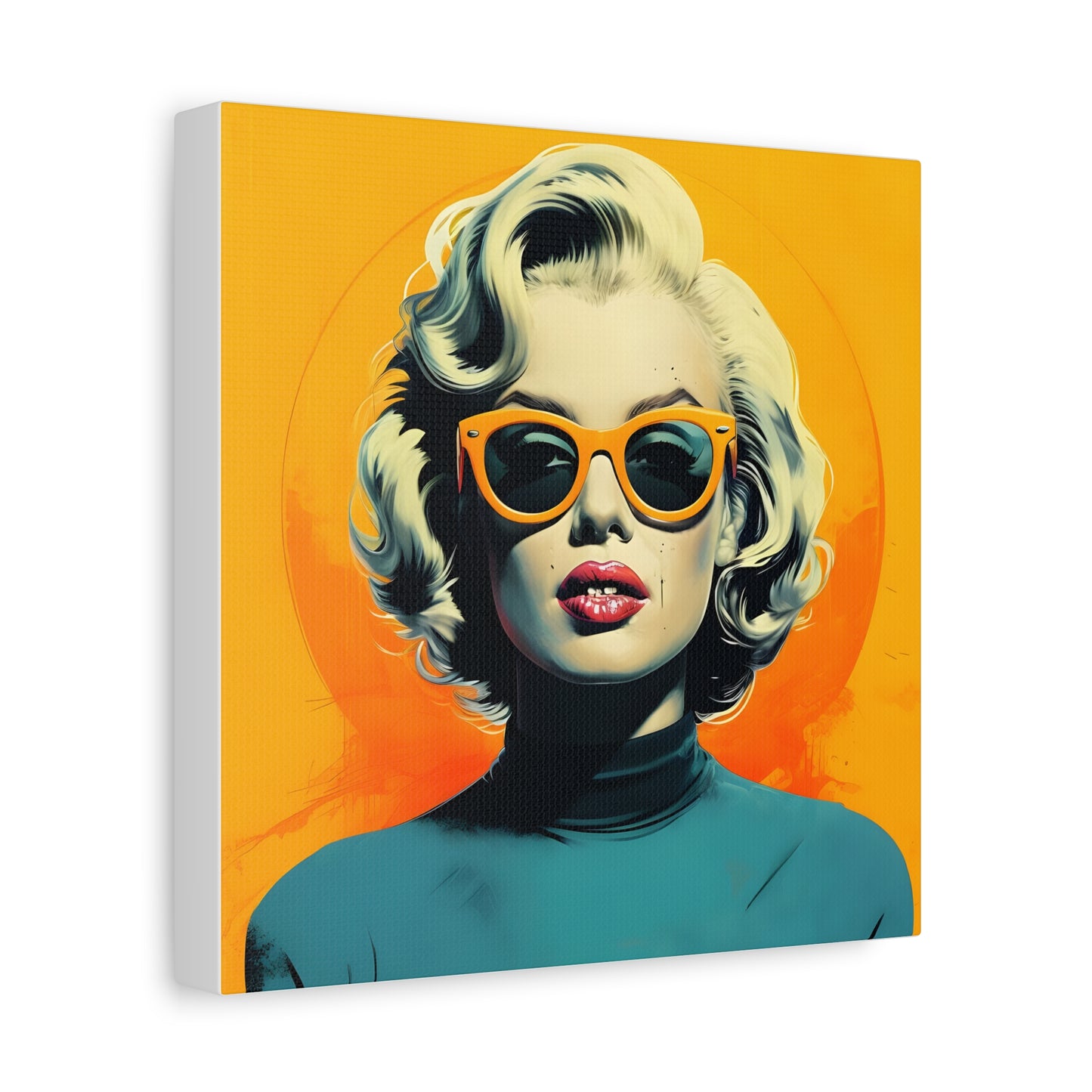 Canvas Print -Marilyn Monroe w Sunglasses Abstract Art 2