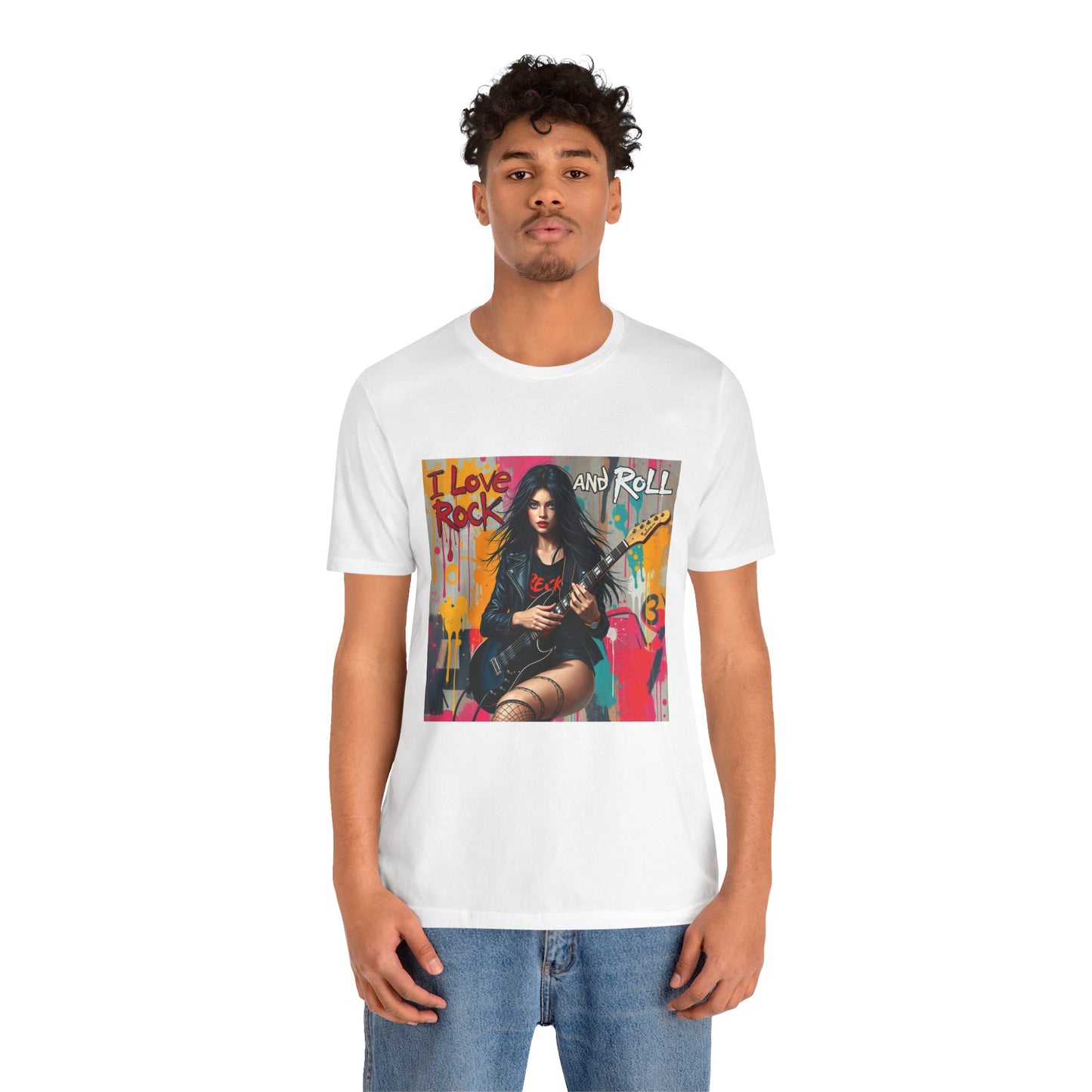 I Love Rock and Roll Abstract T-Shirt 1