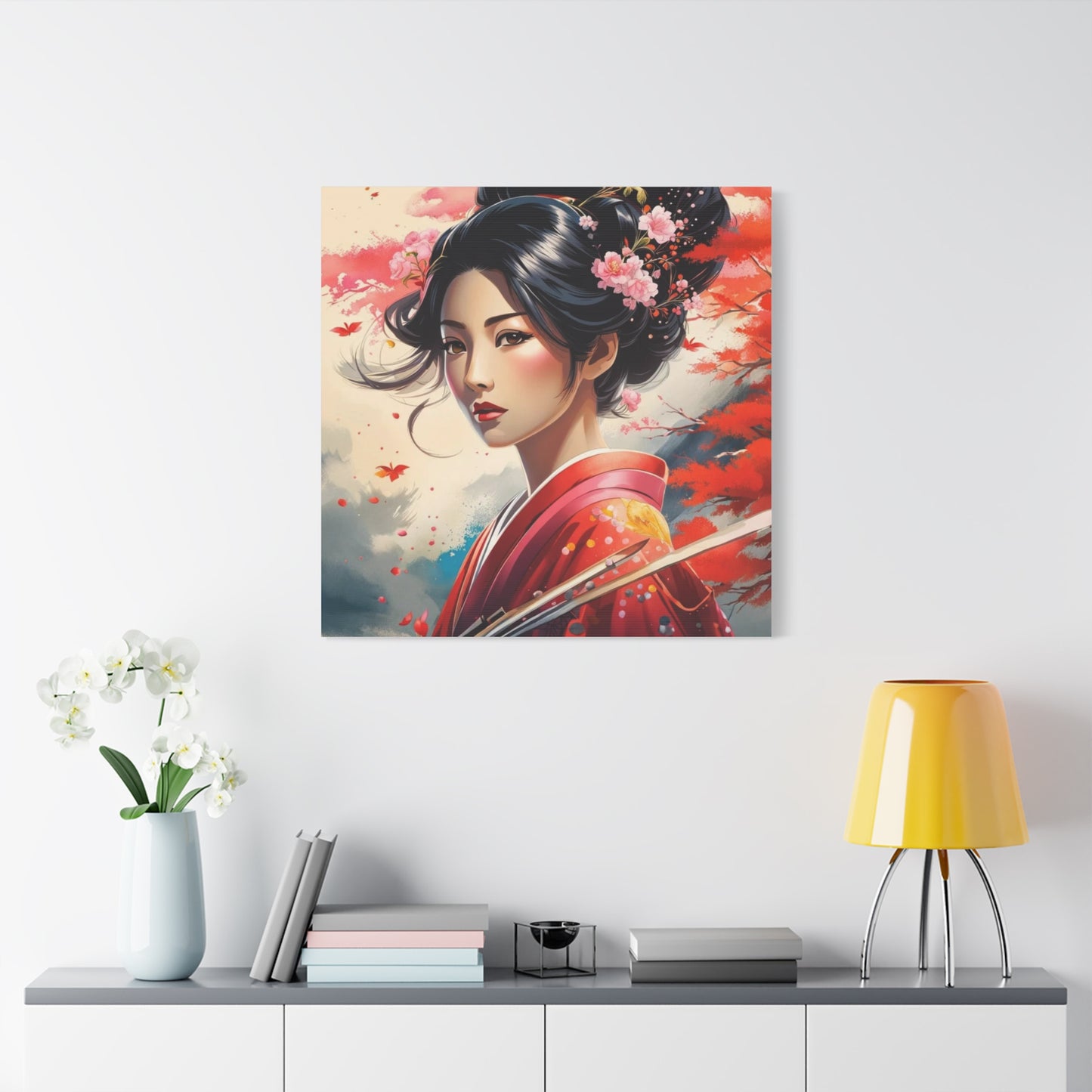 Beautiful Woman Asian Abstract Art