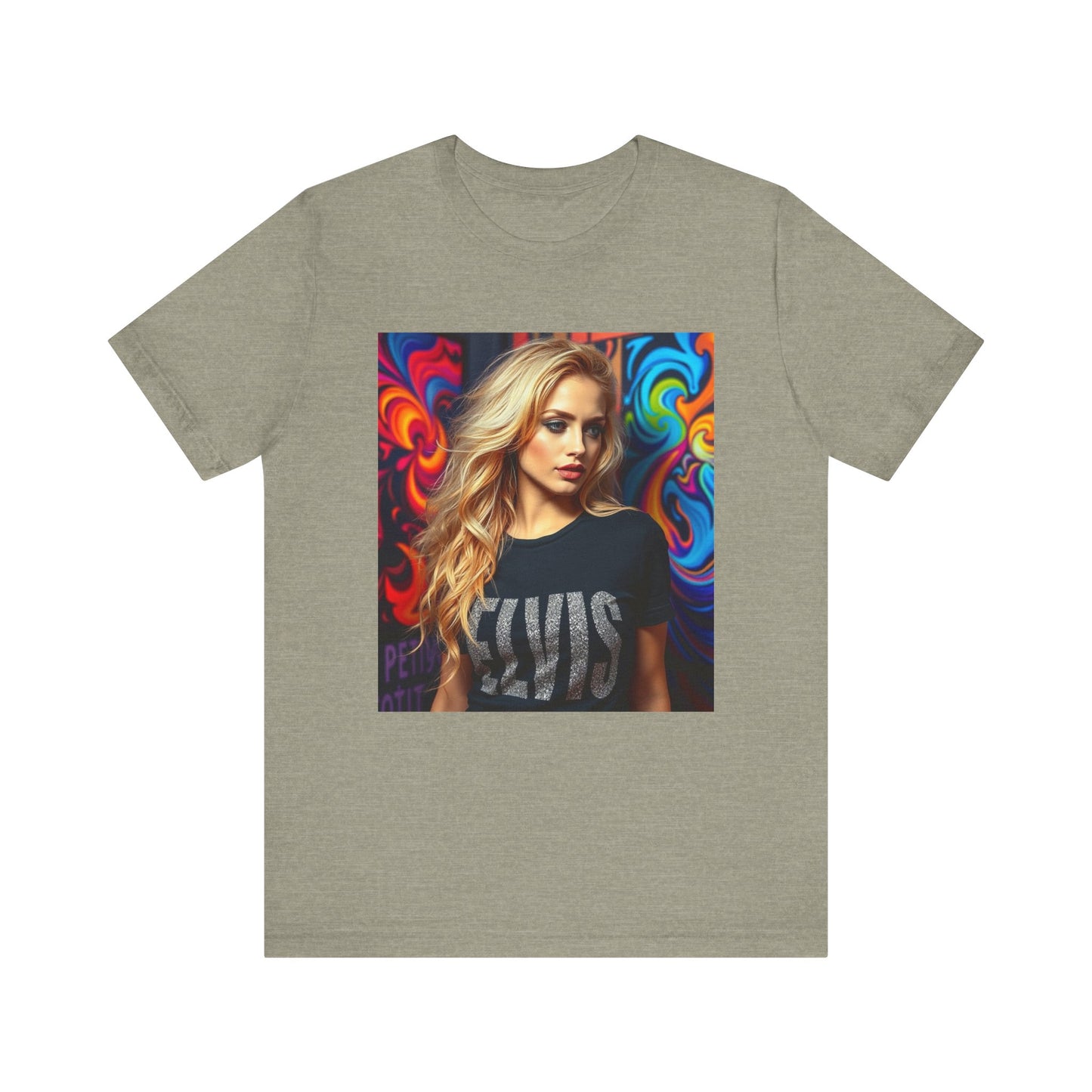 Pretty Blonde w Elvis Shirt Abstract T-shirt