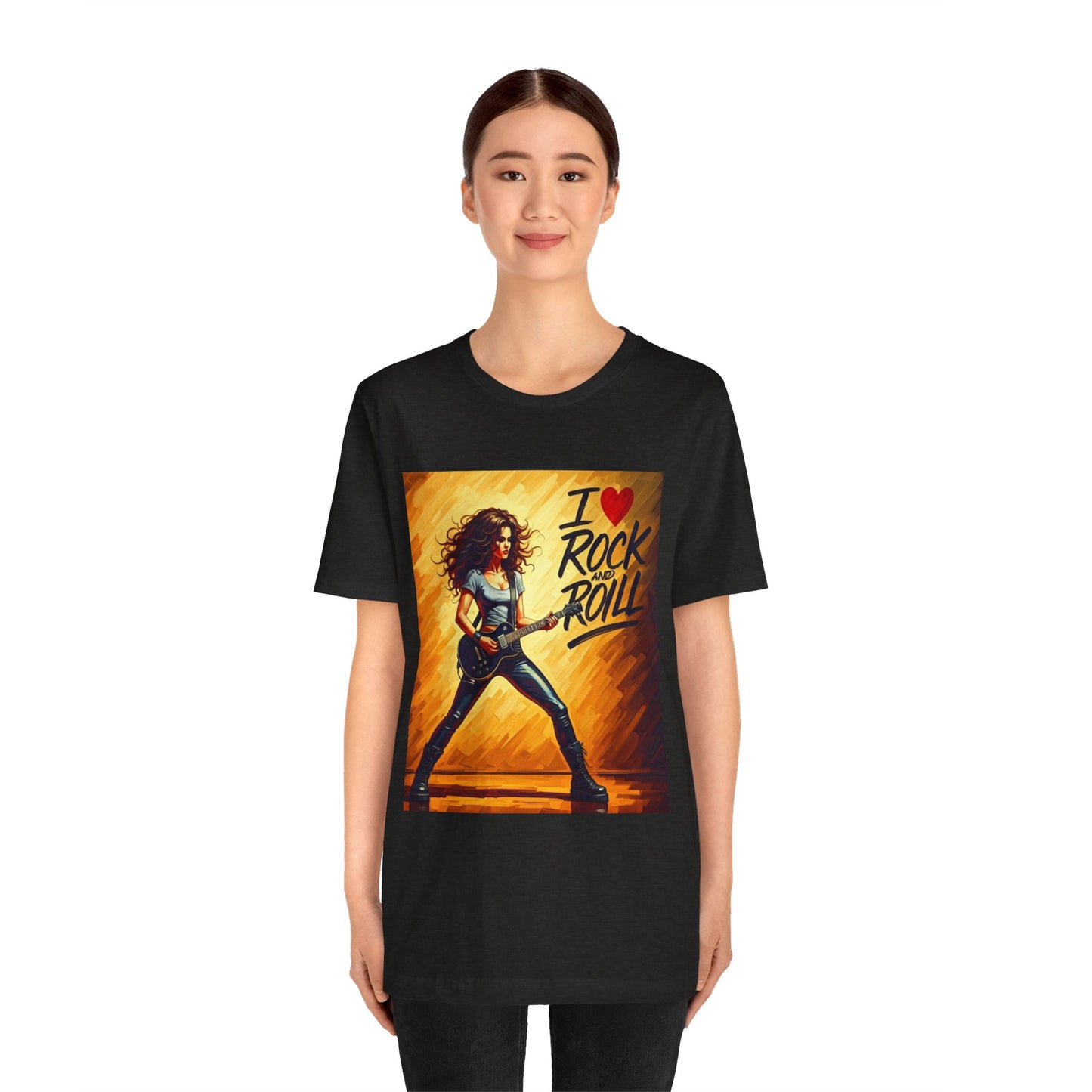 I Love Rock and Roll  Abstract T-Shirt