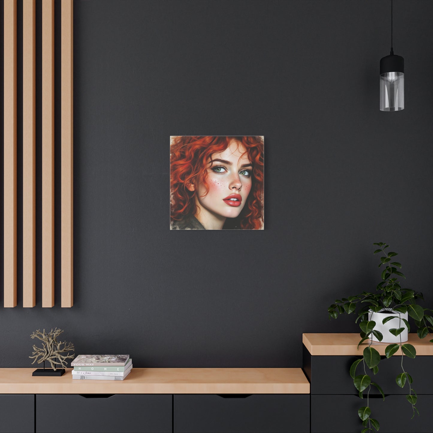 Beautiful Red Head Abstract Art