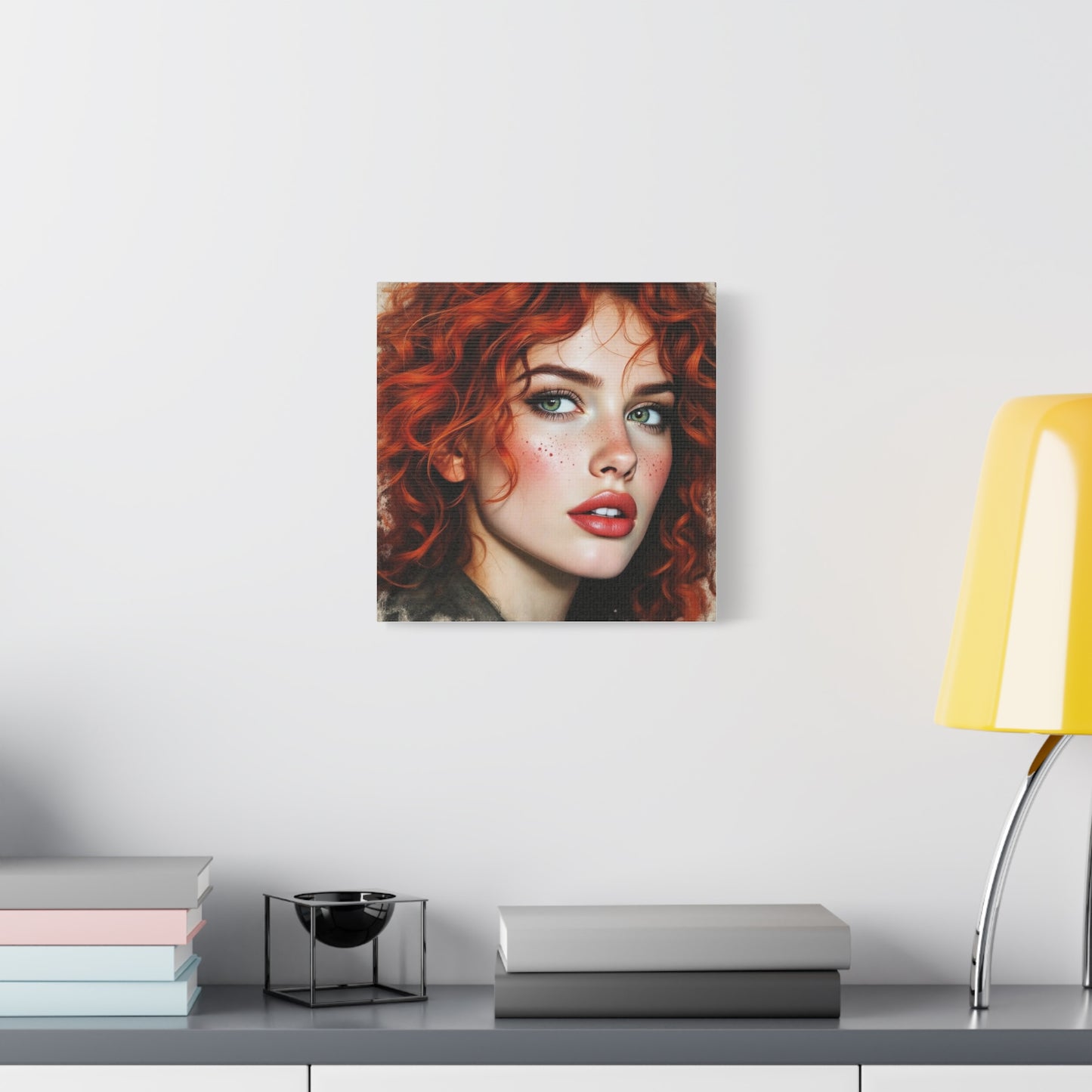 Beautiful Red Head Abstract Art