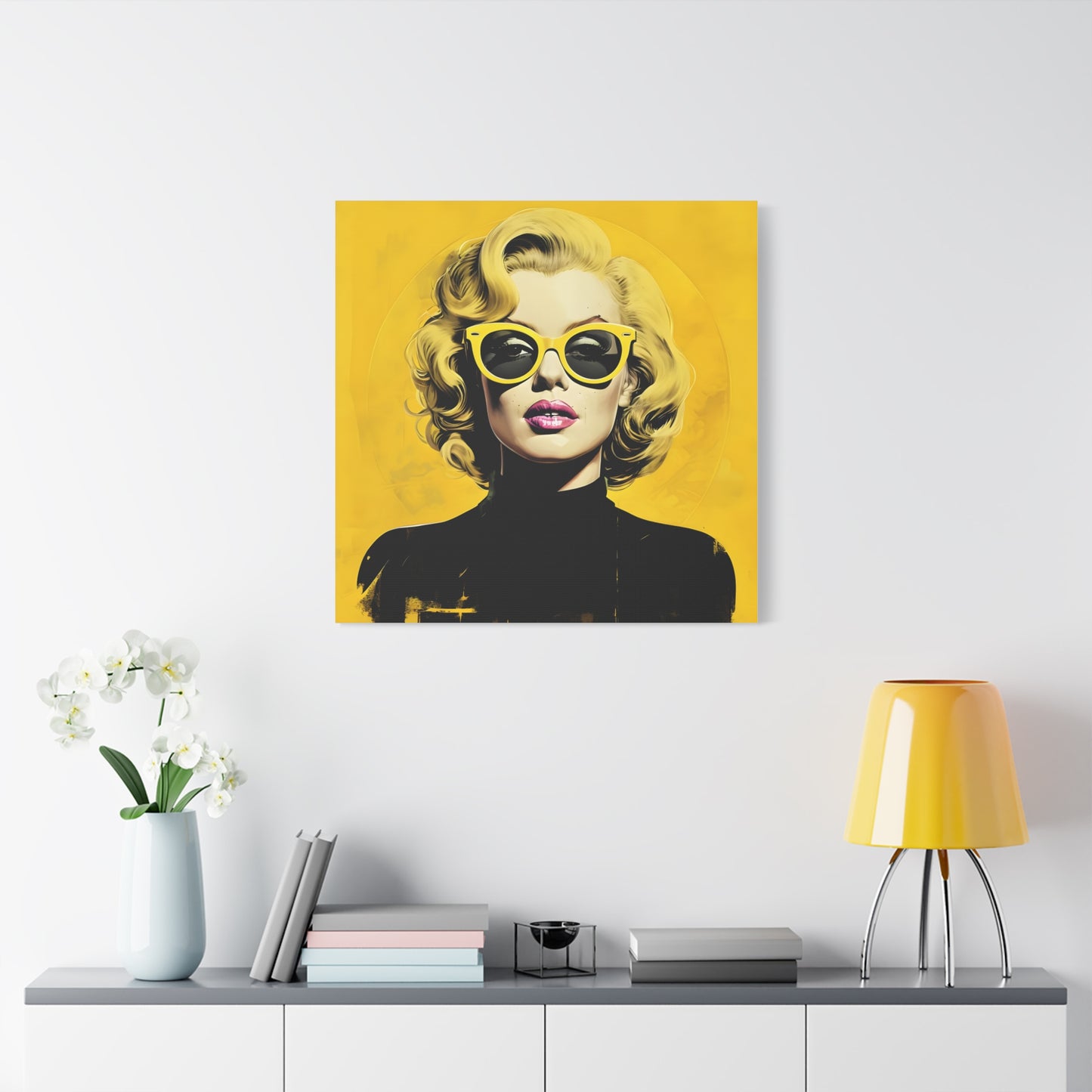 Canvas Print -Marilyn Monroe w Sunglasses Abstract Art 3