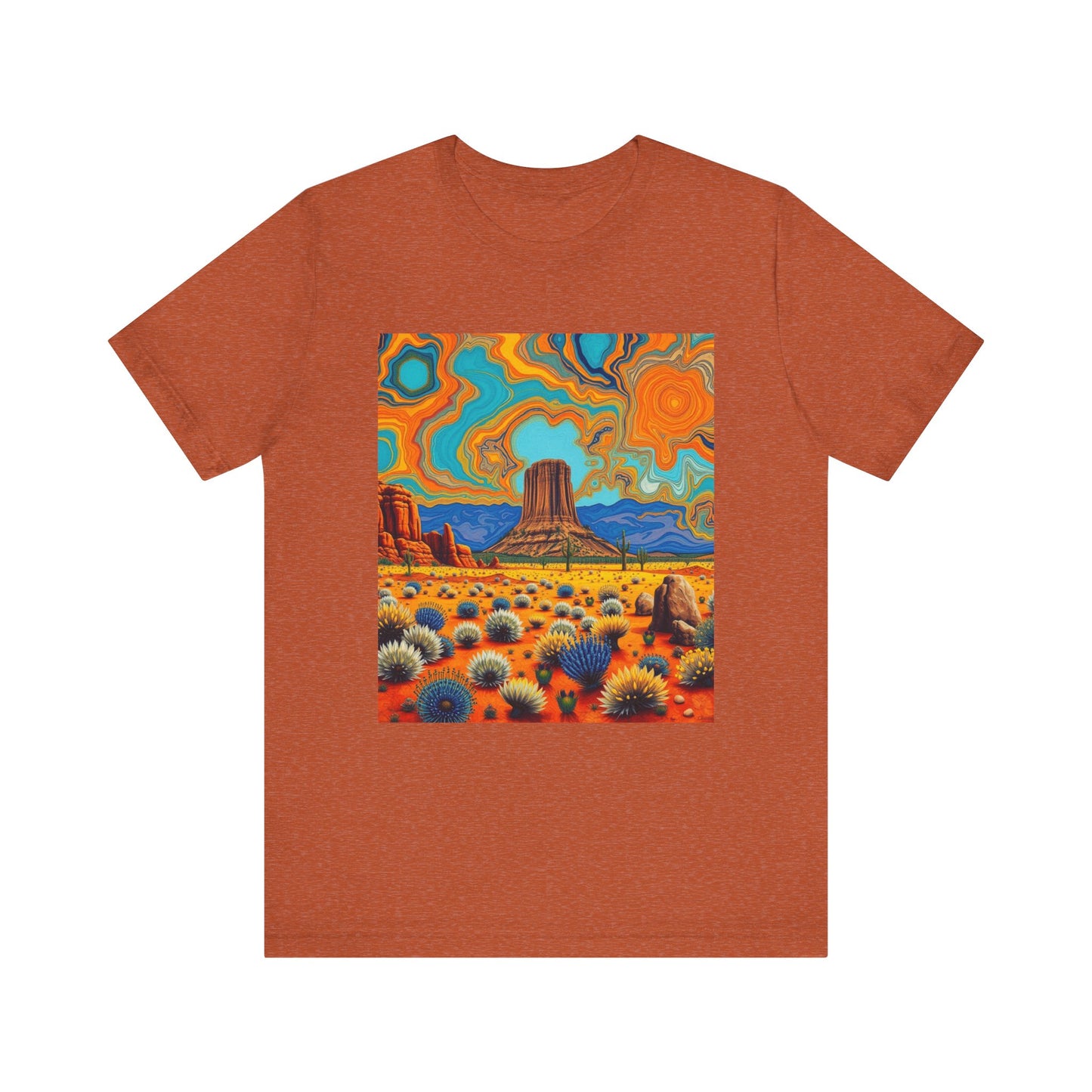 Southwest abstract Devils Tower Tee Shirt