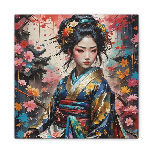 Beautiful Geisha Asian Abstract Art