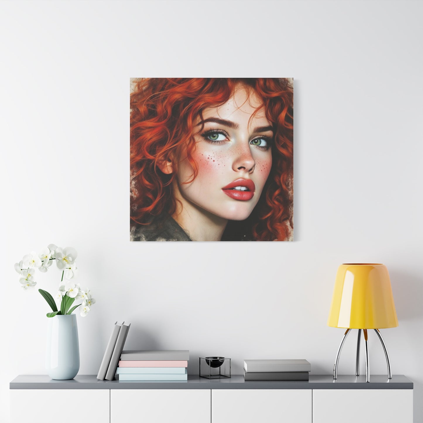 Beautiful Red Head Abstract Art