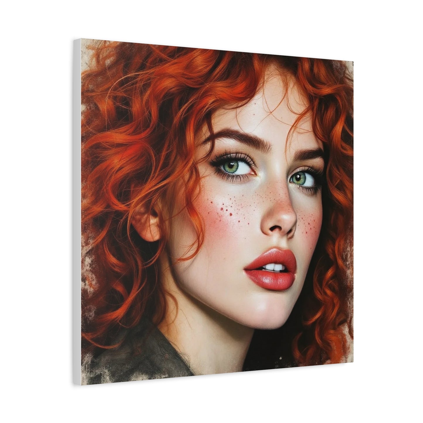 Beautiful Red Head Abstract Art