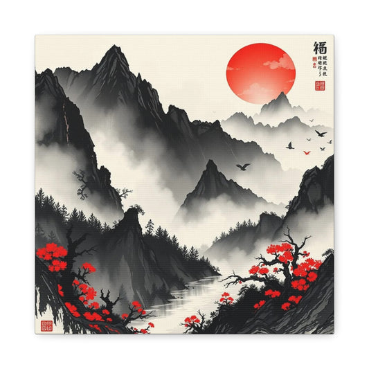 Fog on the Mountains Asian Abstract Art