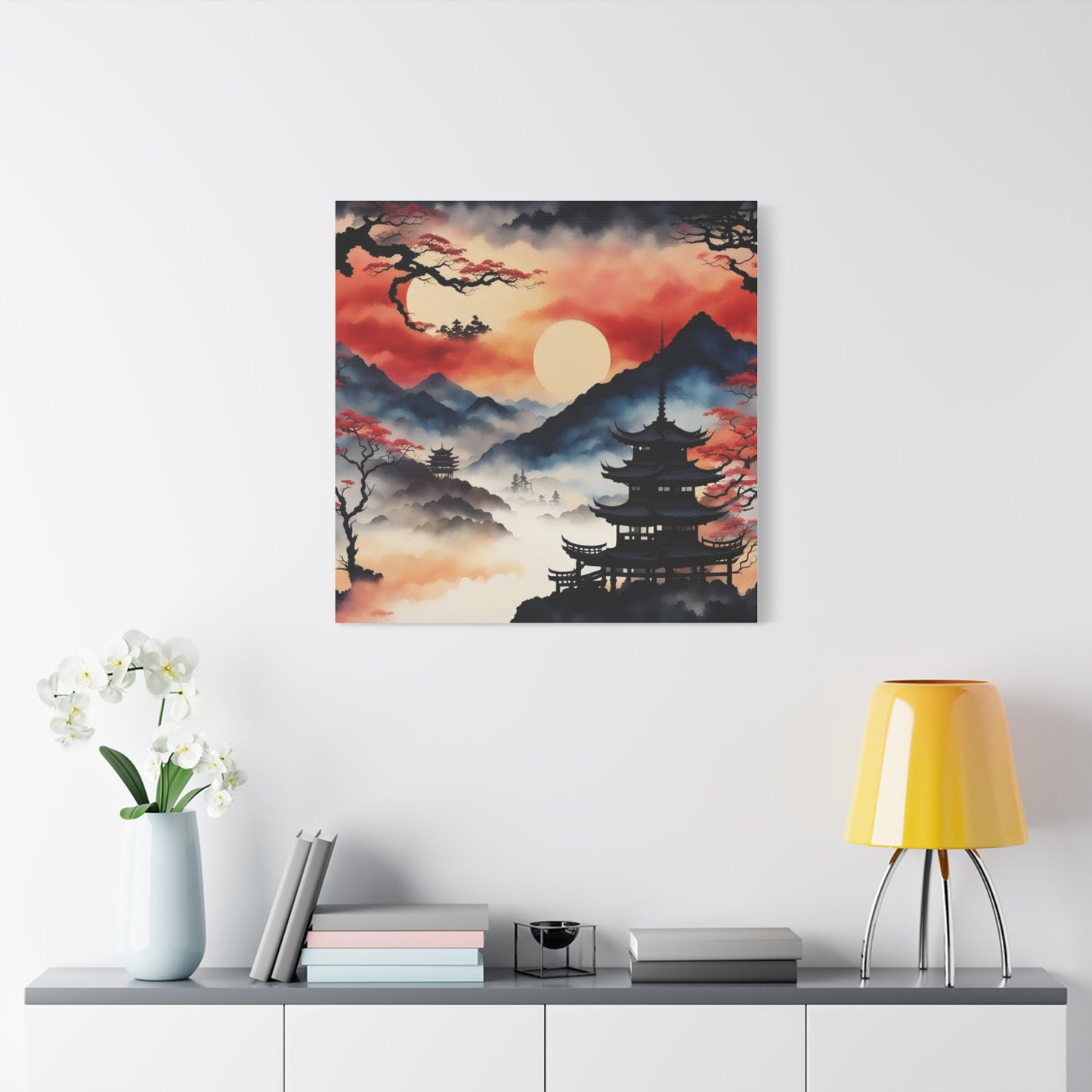 Fog on the Mountains Asian Abstract Art