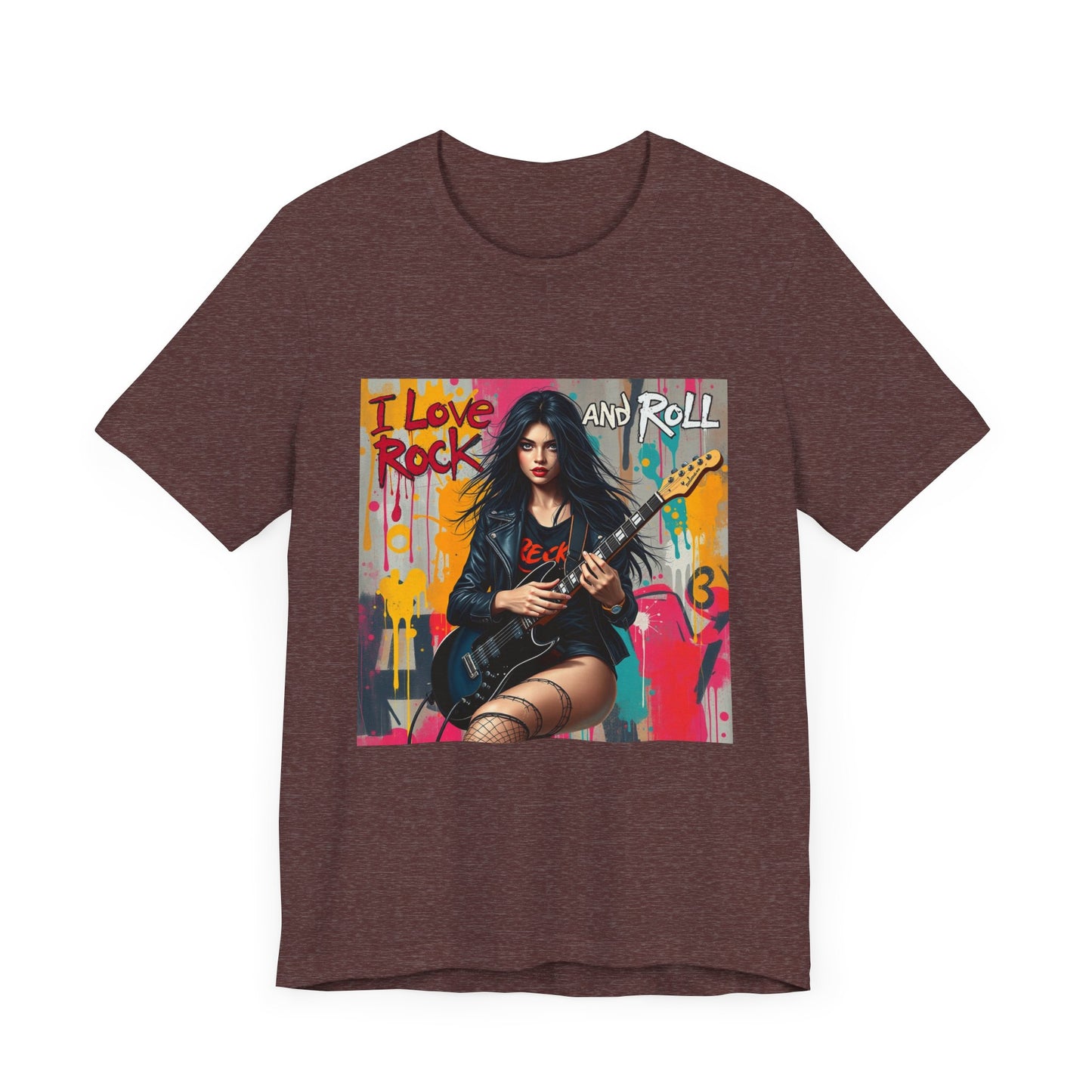 I Love Rock and Roll Abstract T-Shirt 1