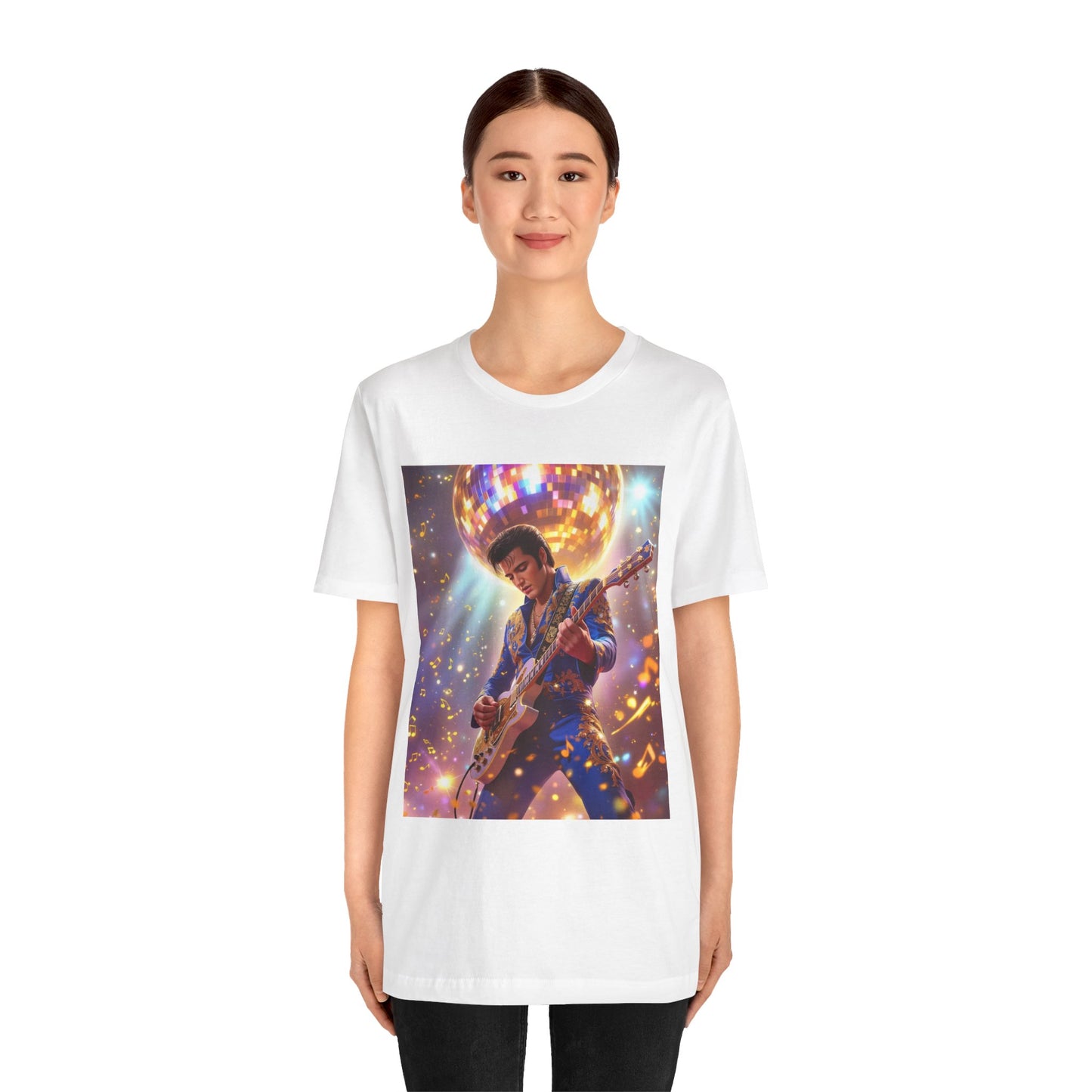 Elvis Blue Jumpsuit Abstract T-Shirt