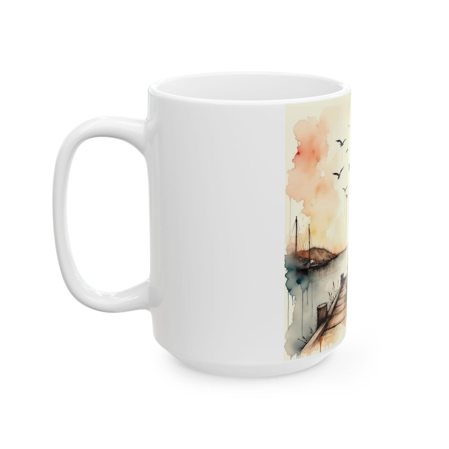 Boy on a Pier Ceramic Mug (11oz, 15oz)