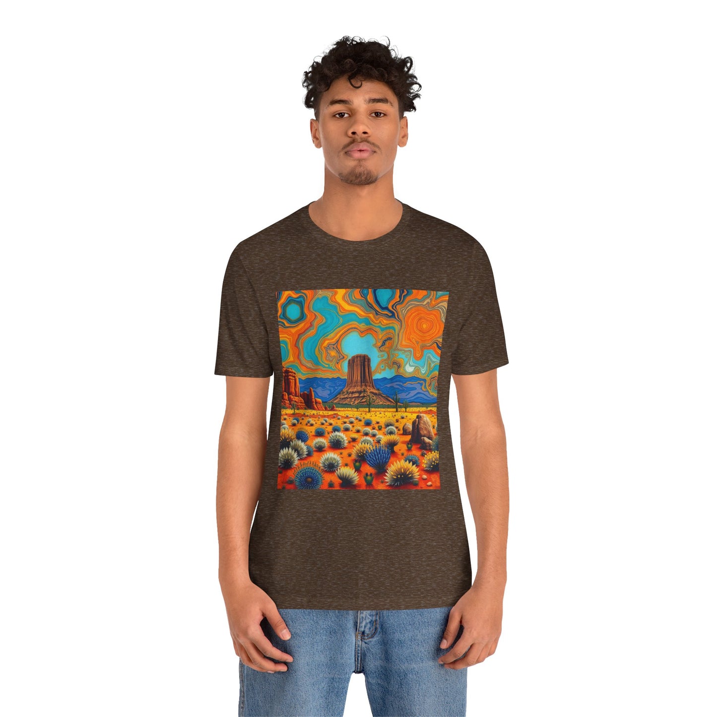 Southwest abstract Devils Tower Tee Shirt