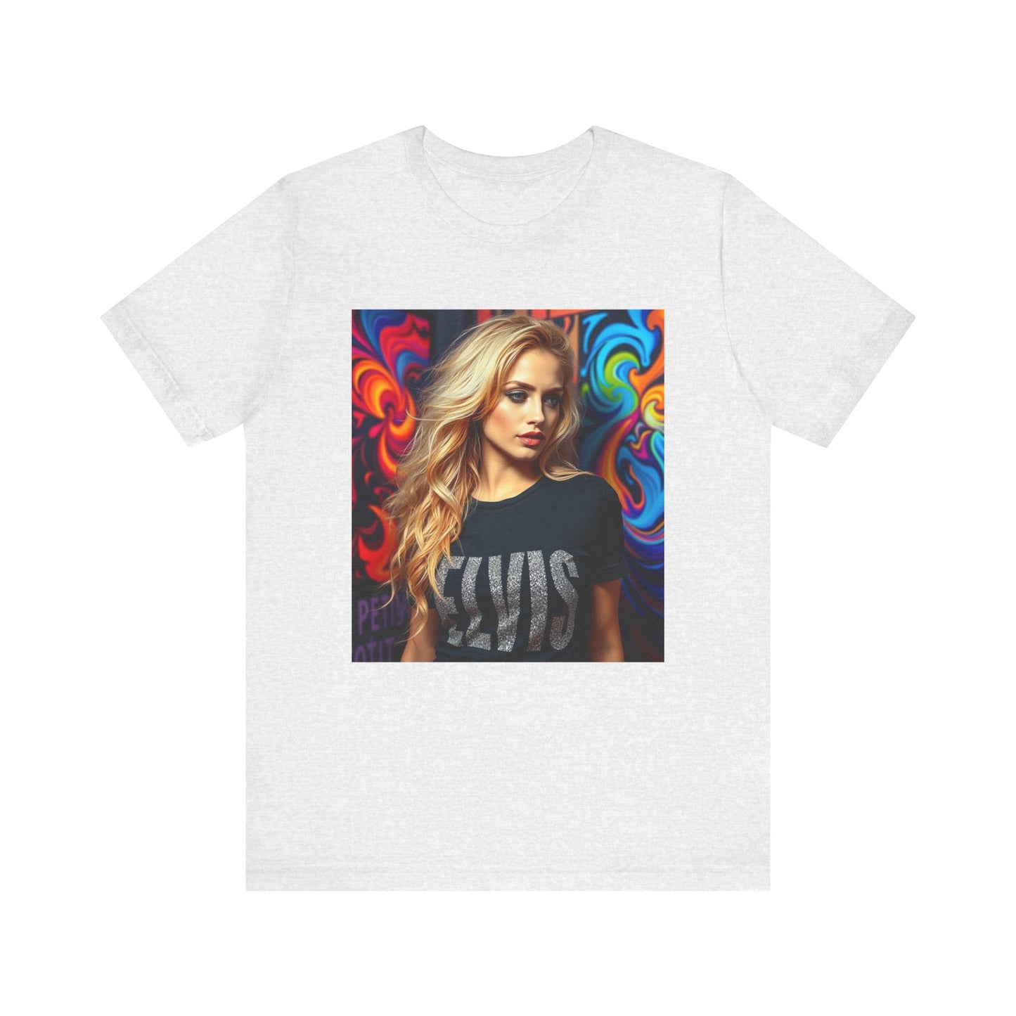 Pretty Blonde w Elvis Shirt Abstract T-shirt