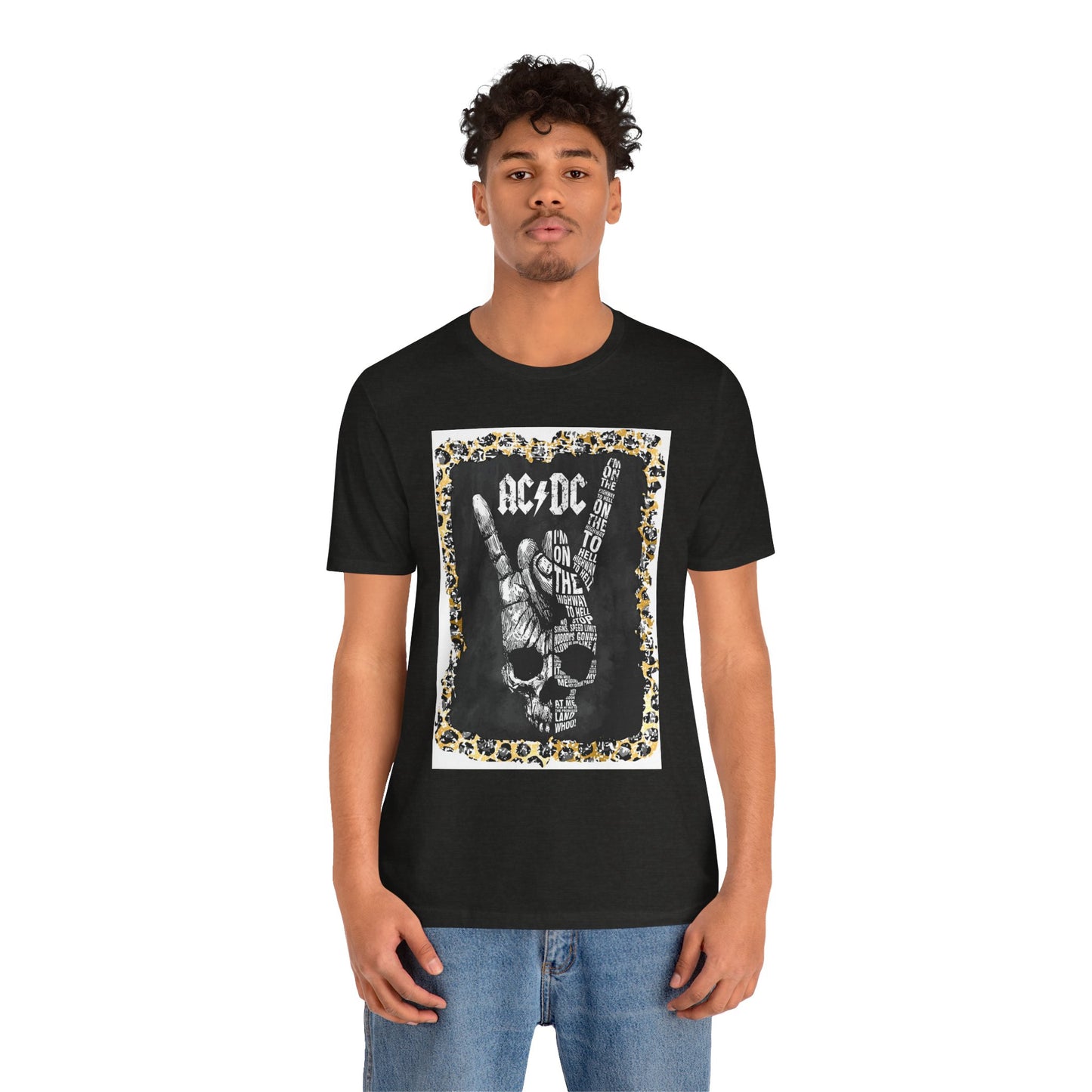 AC/DC Leopard Trim T-Shirt