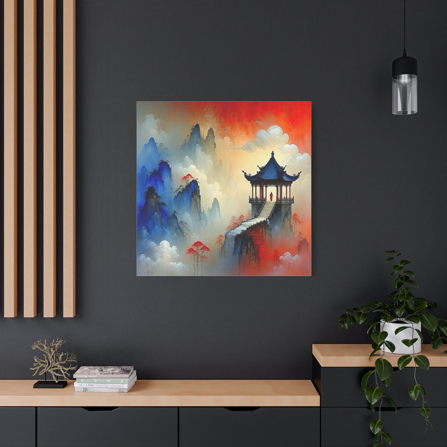 The Temple Asian Abstract Art